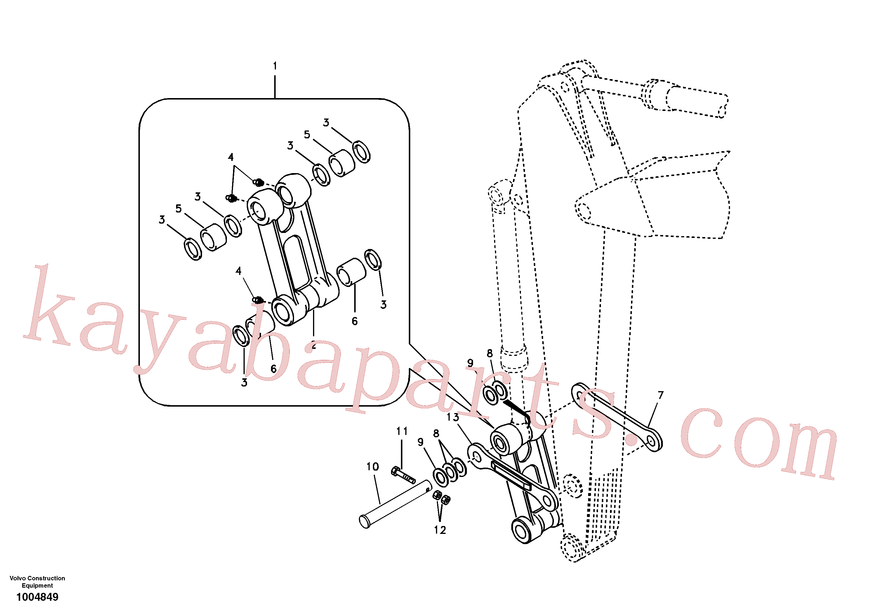 VOE14548219 for Volvo Links to connecting rod(1004849 assembly)