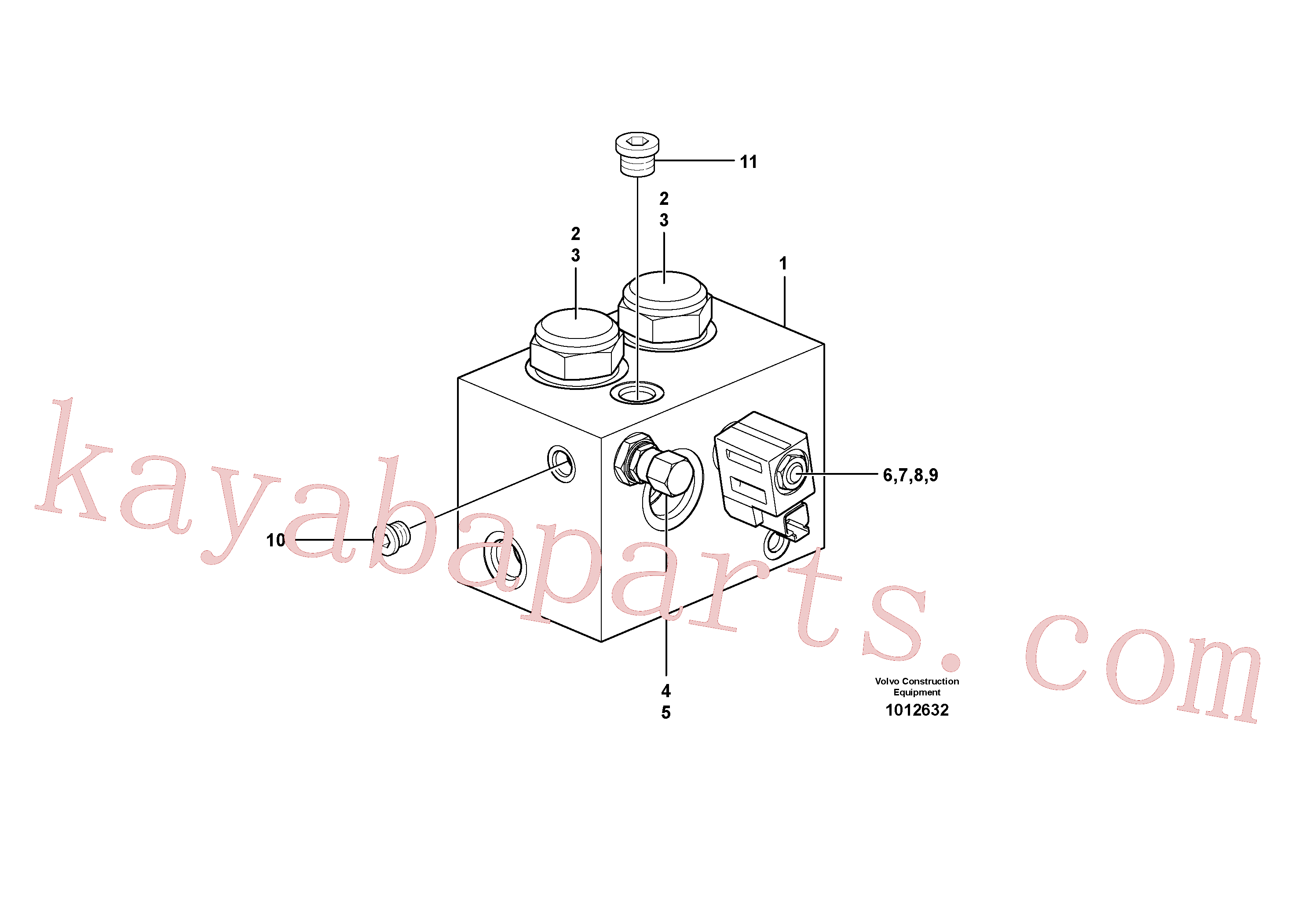 VOE11709807 for Volvo High flow valve(1012632 assembly)