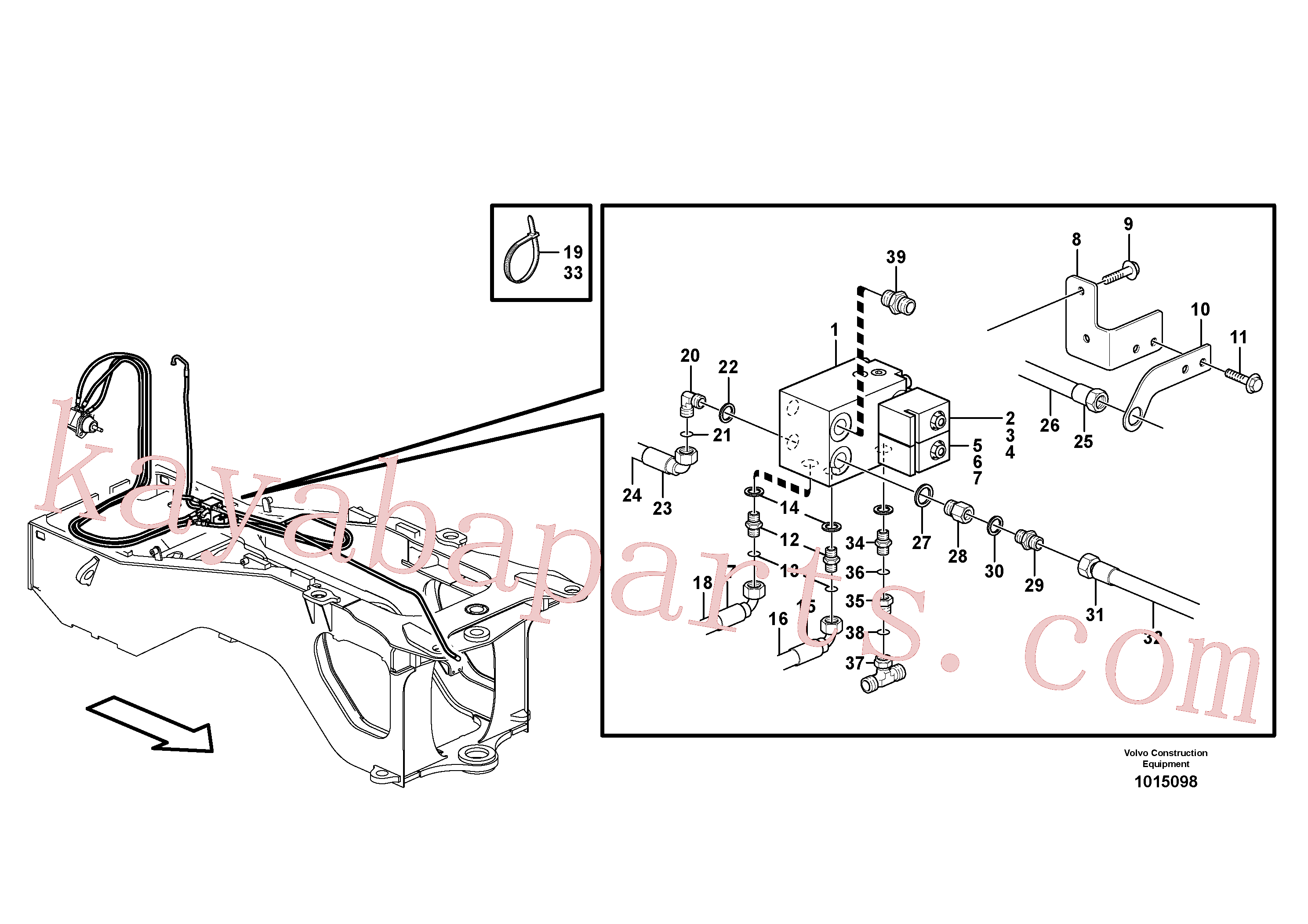 VOE11709807 for Volvo Hoses to fan drive(1015098 assembly)