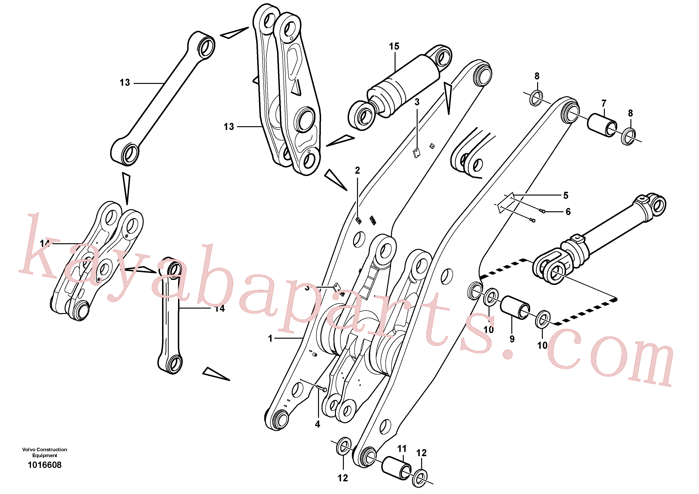 VOE11093771 for Volvo Lifting framework with assembly parts(1016608 assembly)