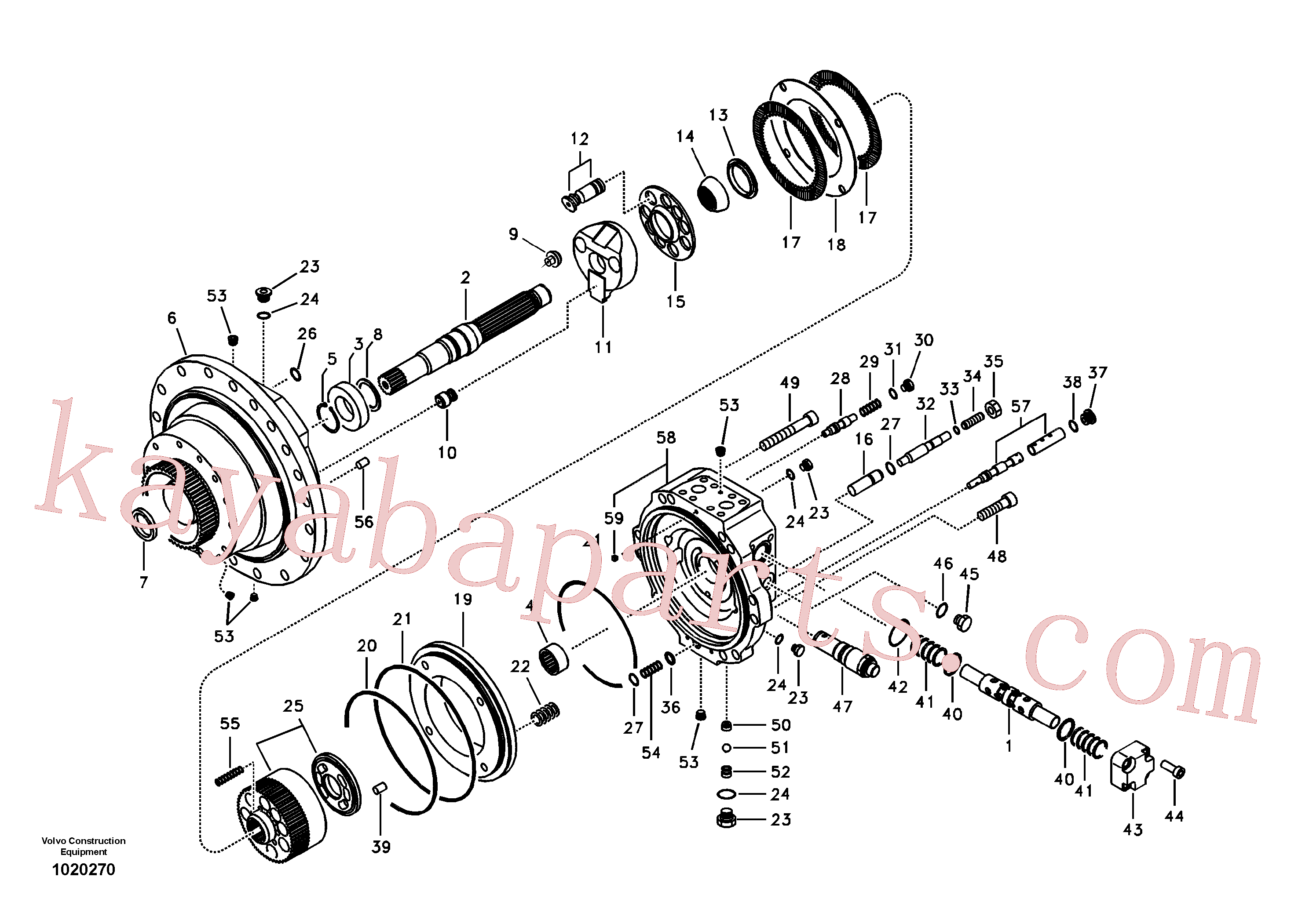 VOE14508052 for Volvo Travel motor(1020270 assembly)