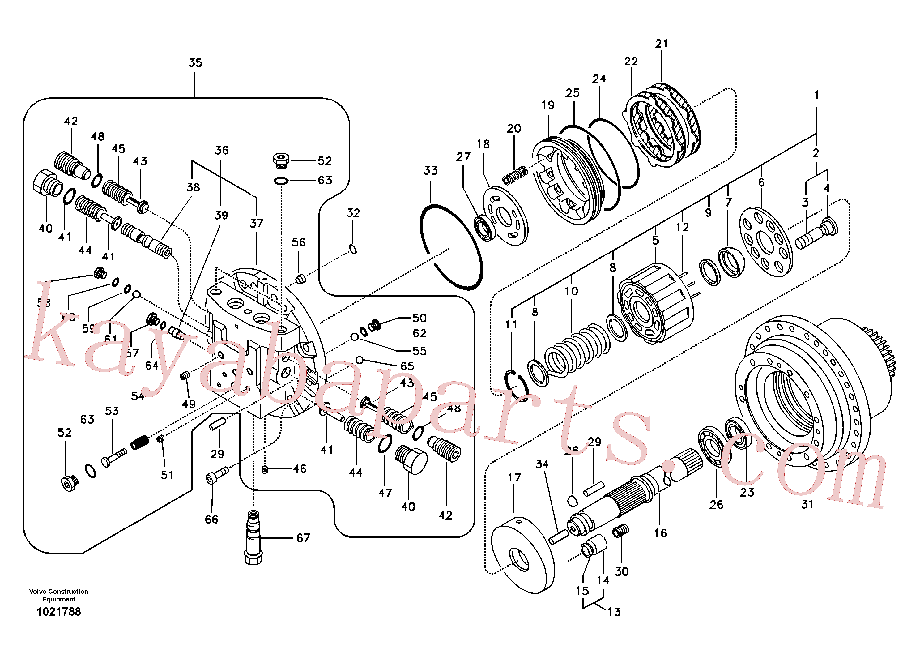 VOE14500088 for Volvo Travel motor(1021788 assembly)