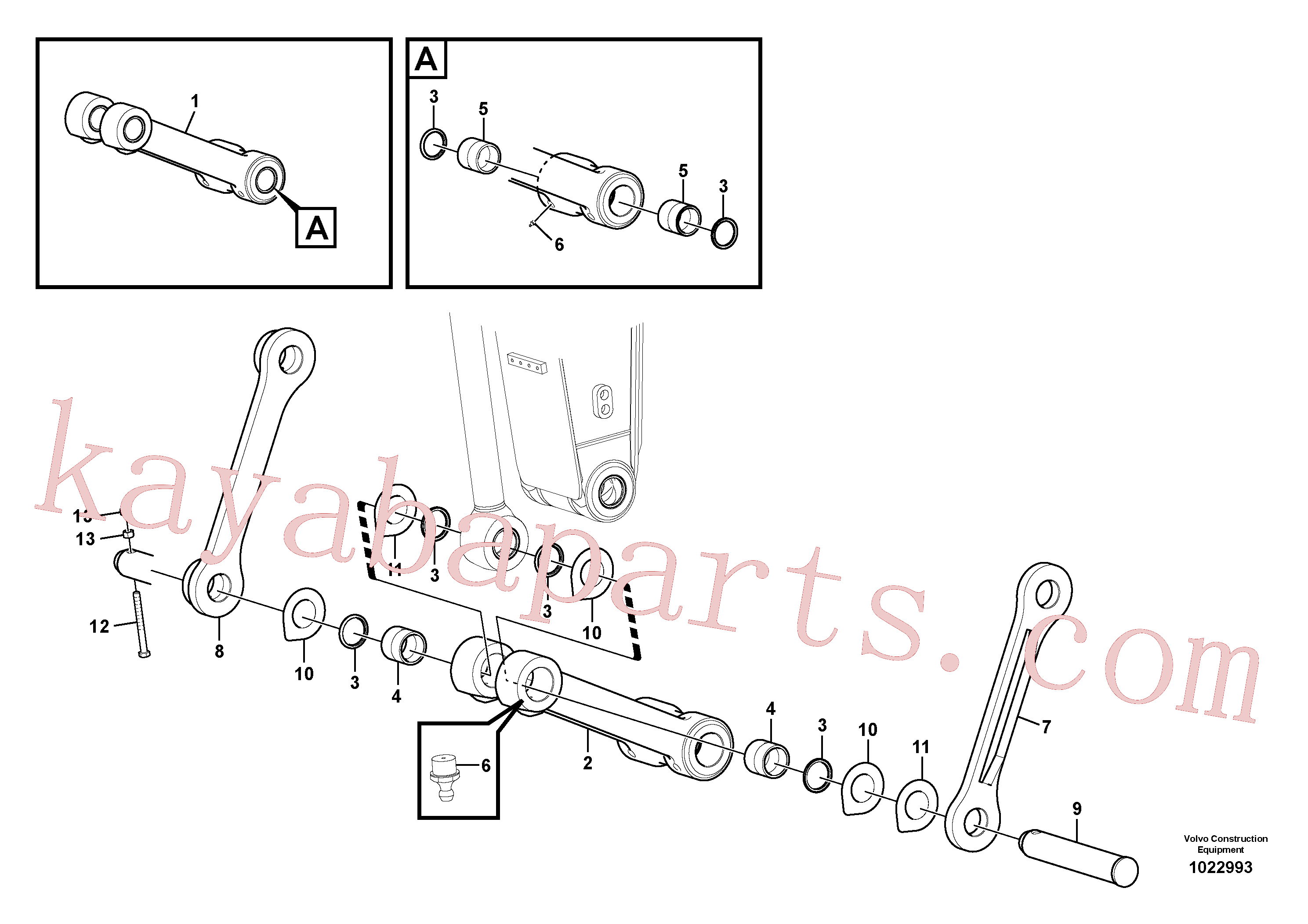 VOE14548219 for Volvo Links to connecting rod(1022993 assembly)