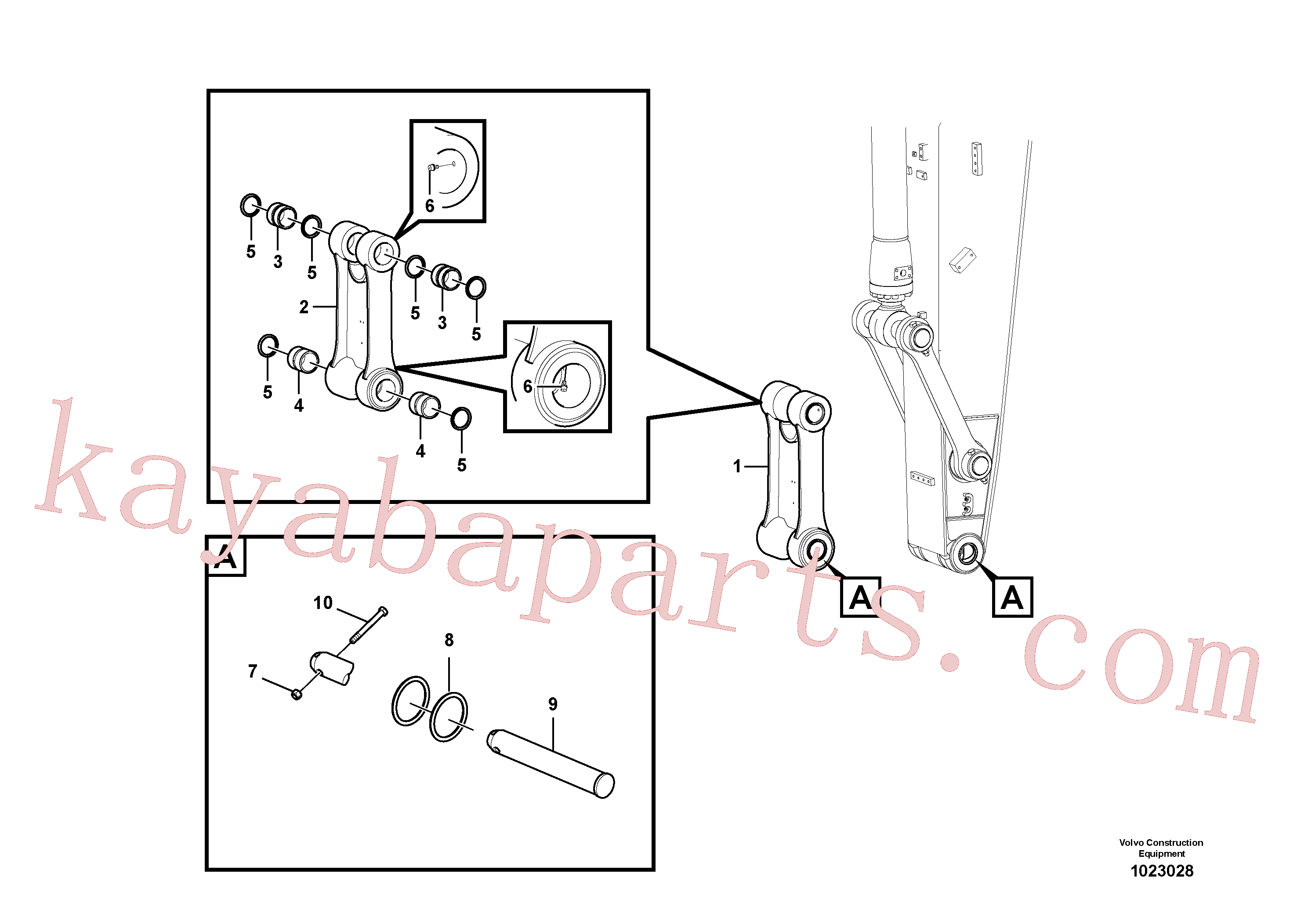 VOE14548219 for Volvo Links to connecting rod(1023028 assembly)
