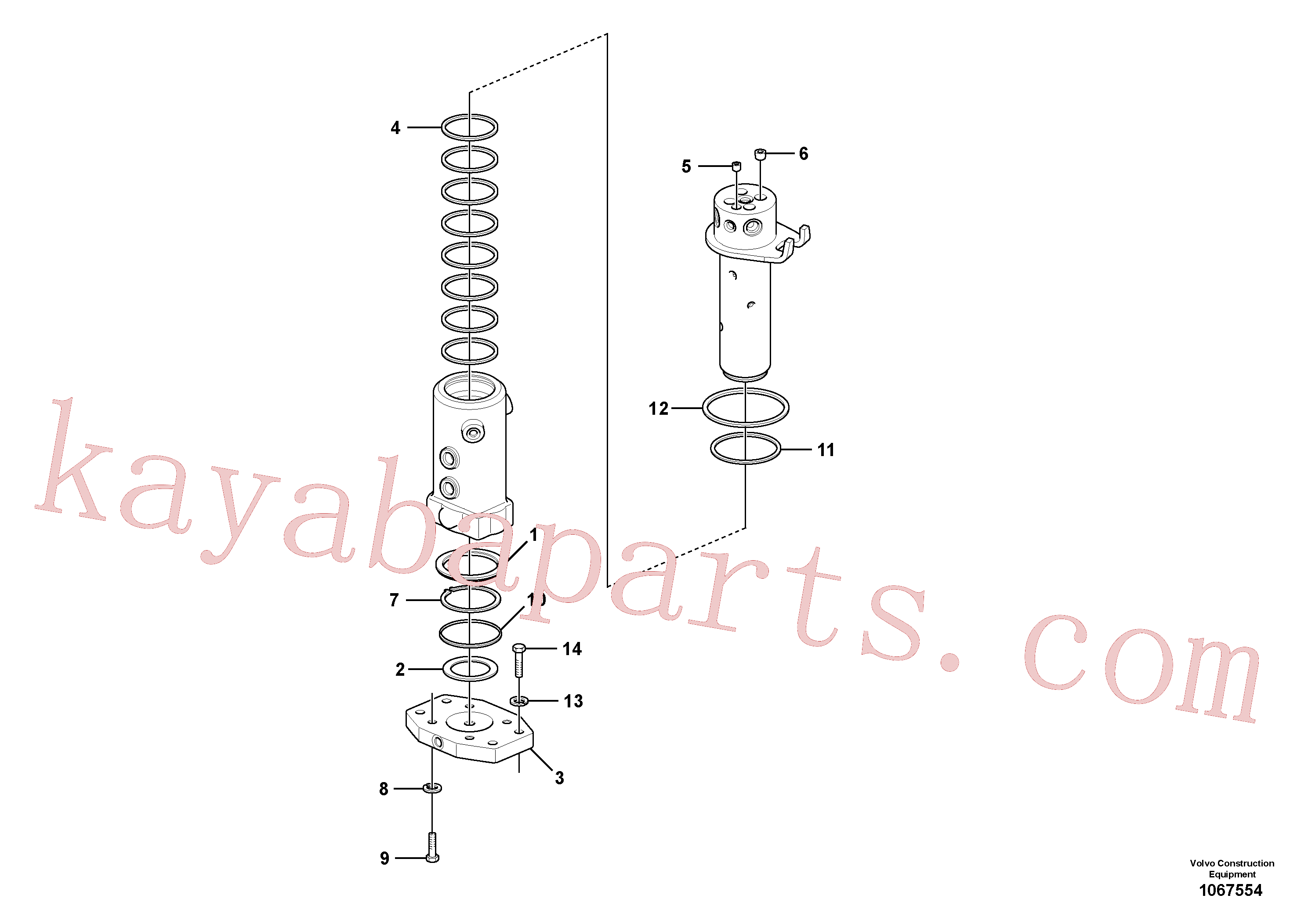 VOE993421 for Volvo Turning joint(1067554 assembly)