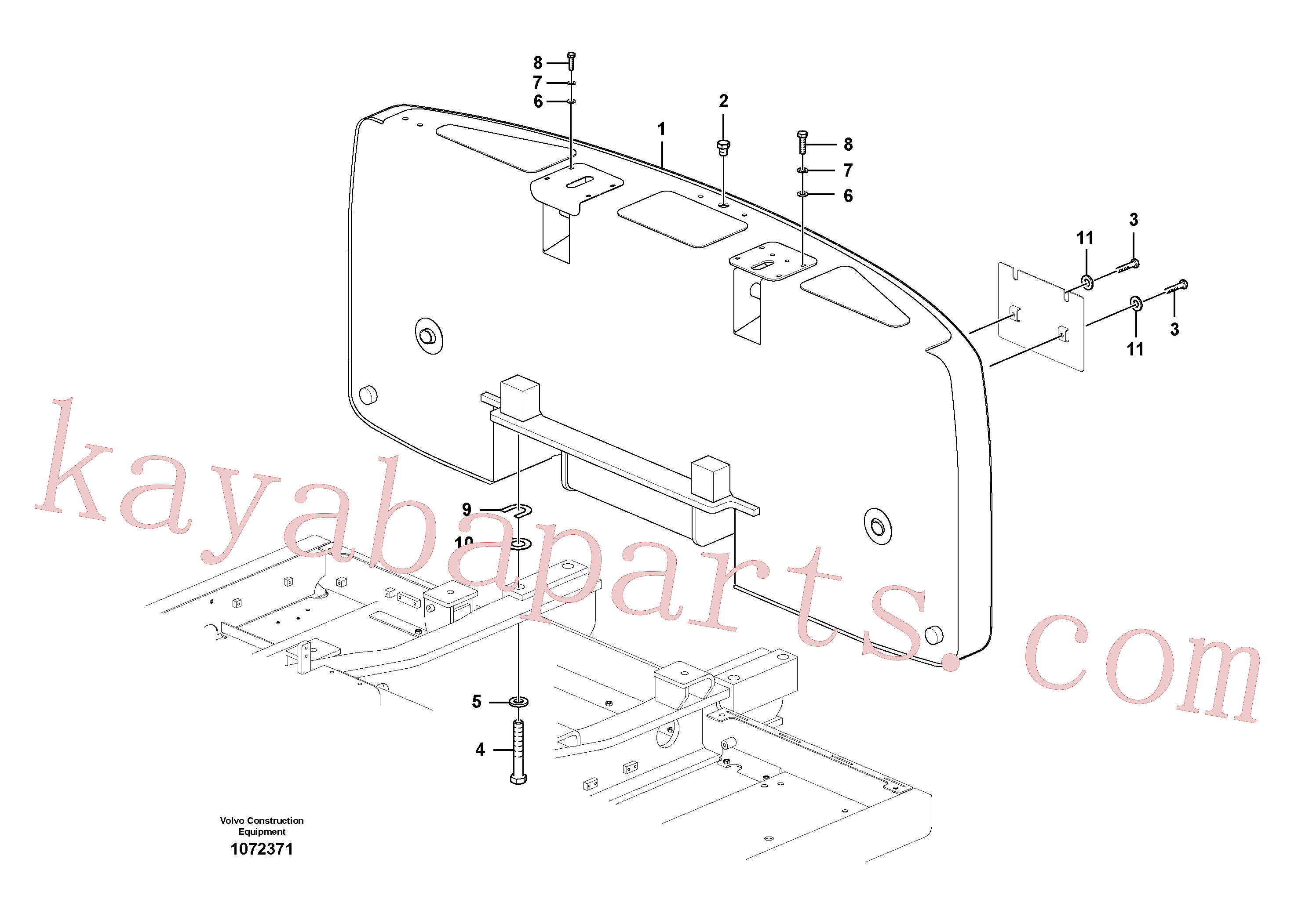 VOE992995 for Volvo Counterweights(1072371 assembly)