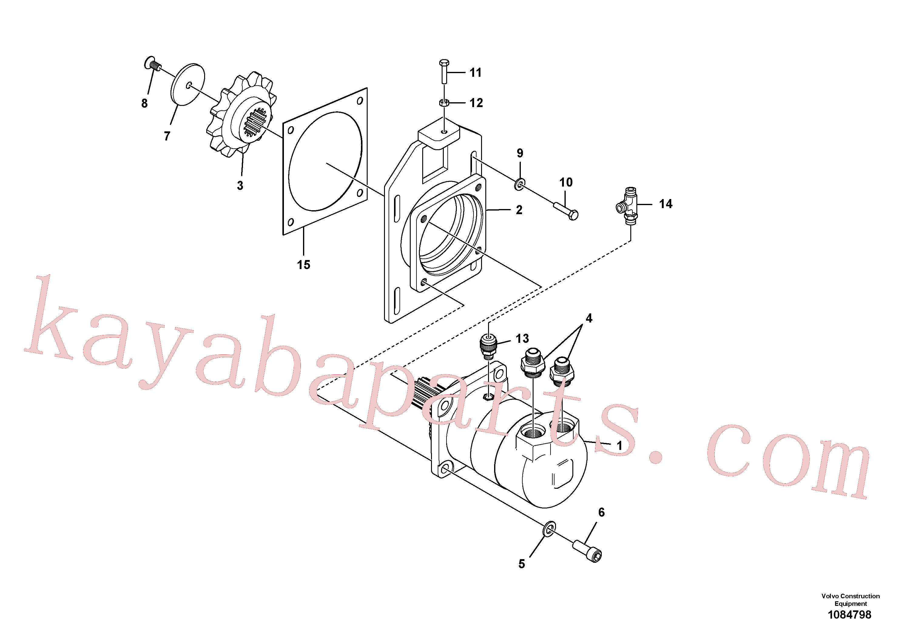 RM43909233 for Volvo High Torque Auger Motor Installation(1084798 assembly)