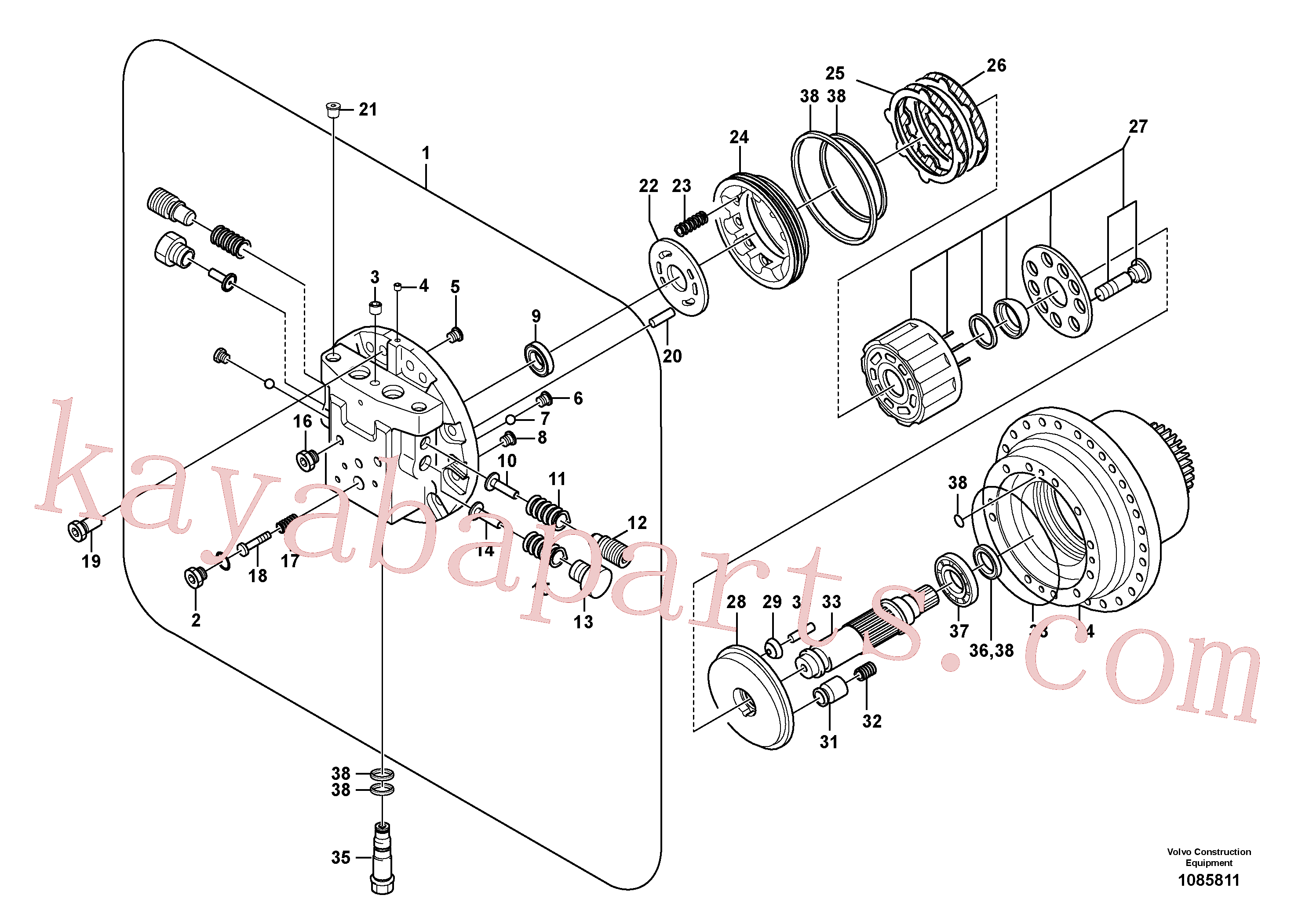 VOE14567235 for Volvo Travel motor(1085811 assembly)