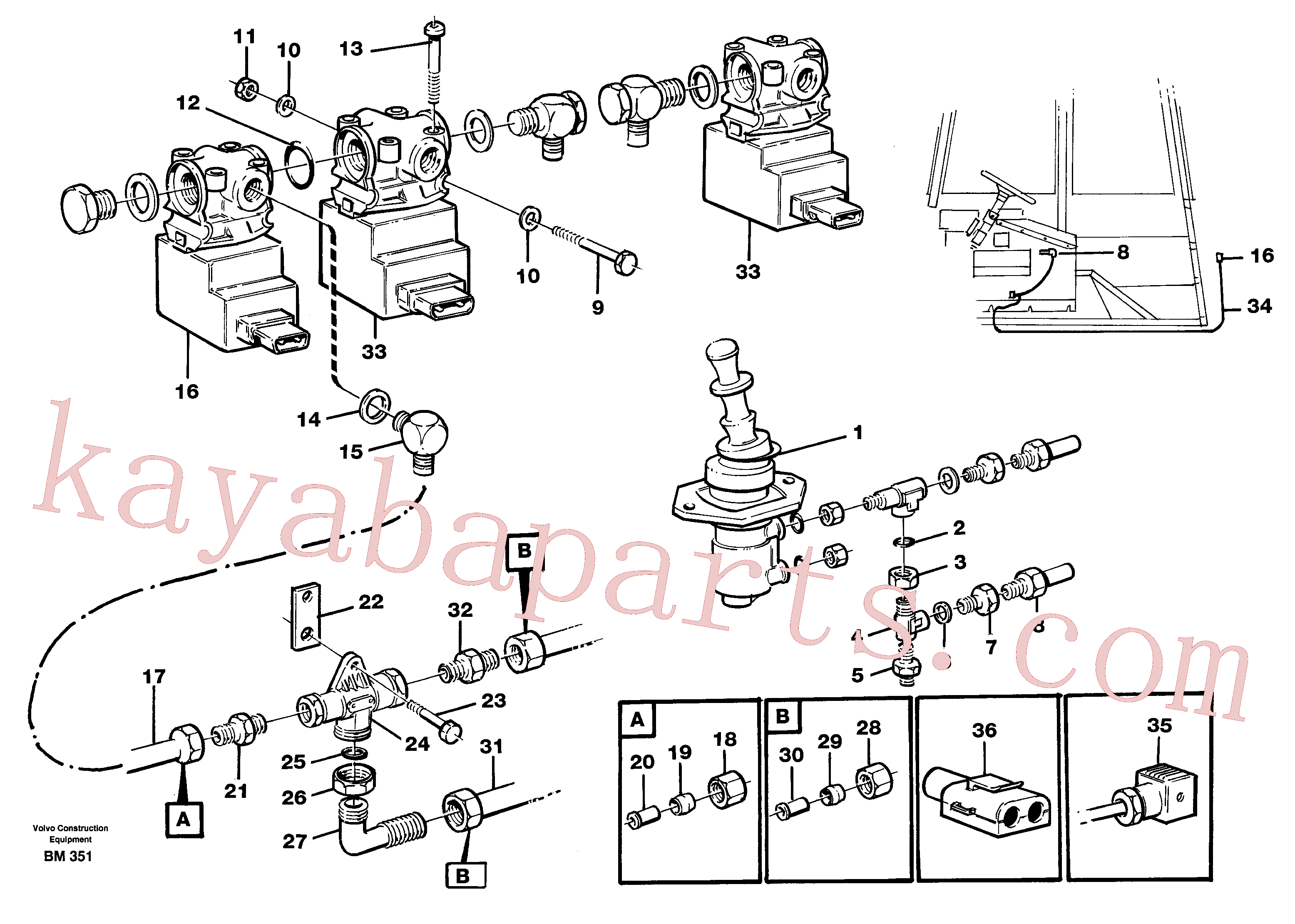 VOE8158342 for Volvo Load and dump brake(BM351 assembly)
