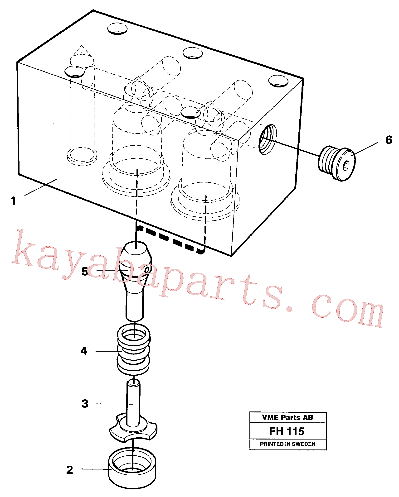 VOE14055388 for Volvo Anticavitation valve(FH115 assembly)