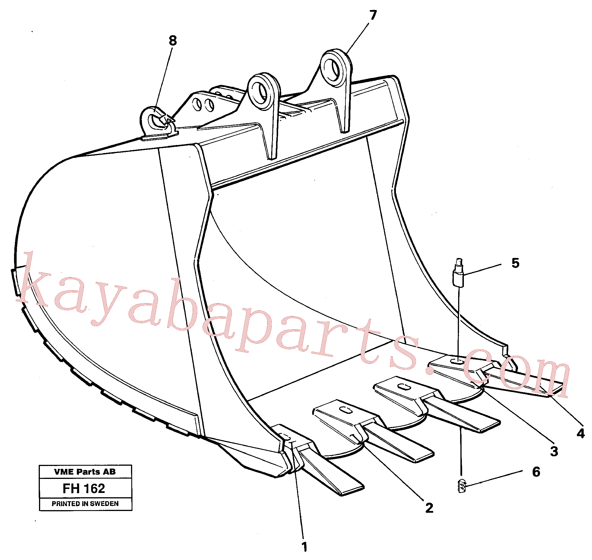 VOE14239975 for Volvo Buckets, direct fitting(FH162 assembly)