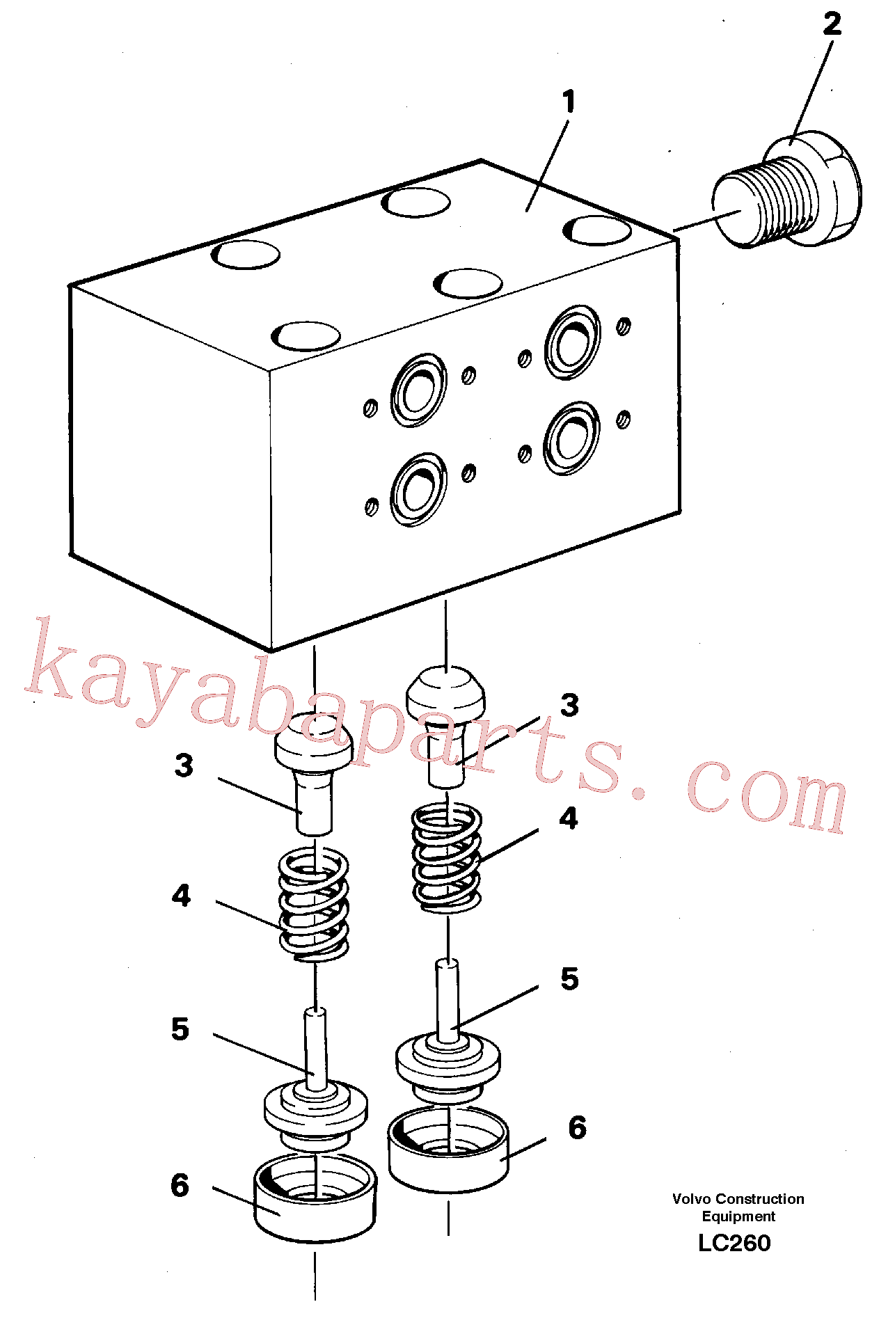 VOE14055388 for Volvo Anticavitation valve(LC260 assembly)