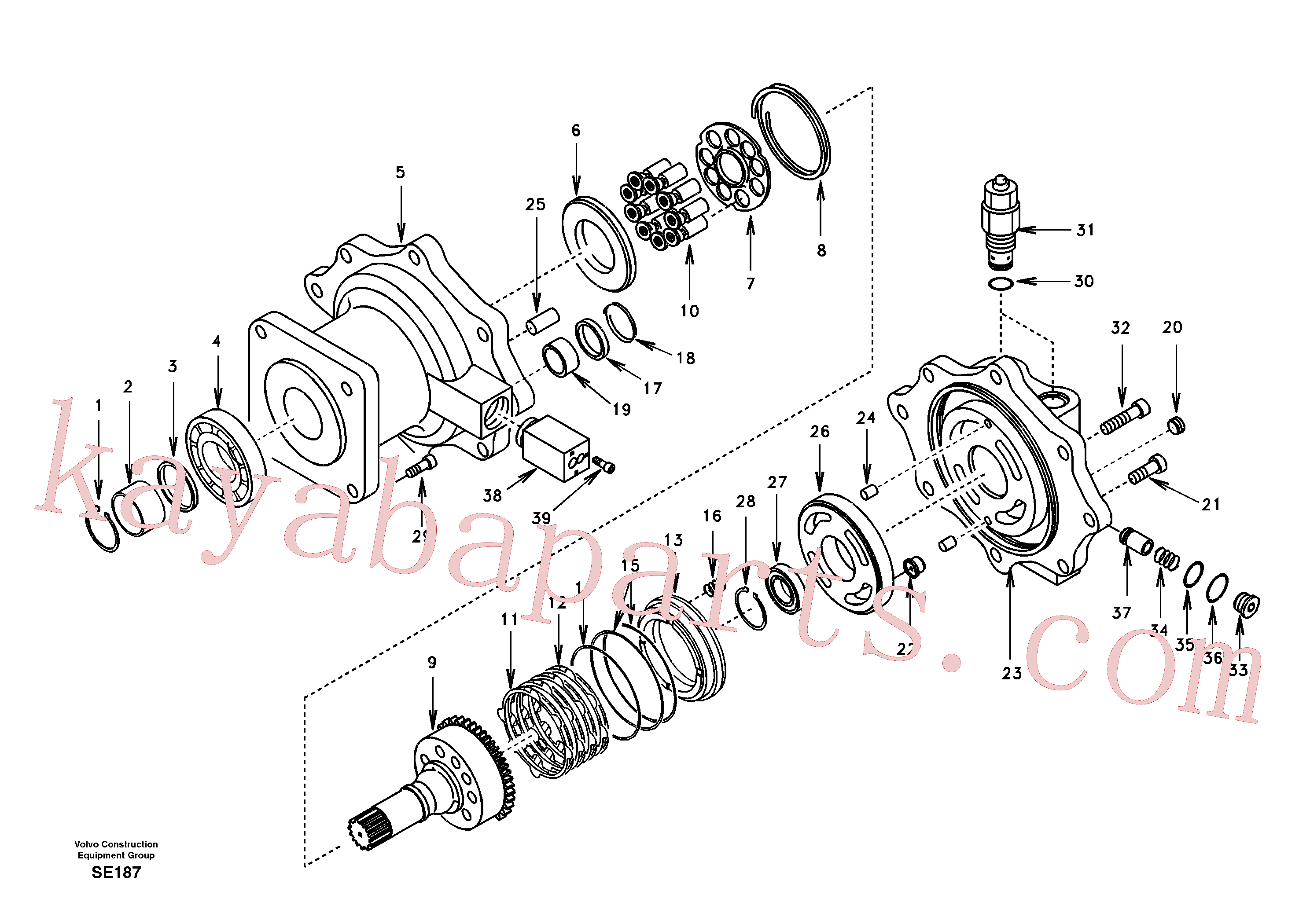 SA8240-04550 for Volvo Swing motor(SE187 assembly)