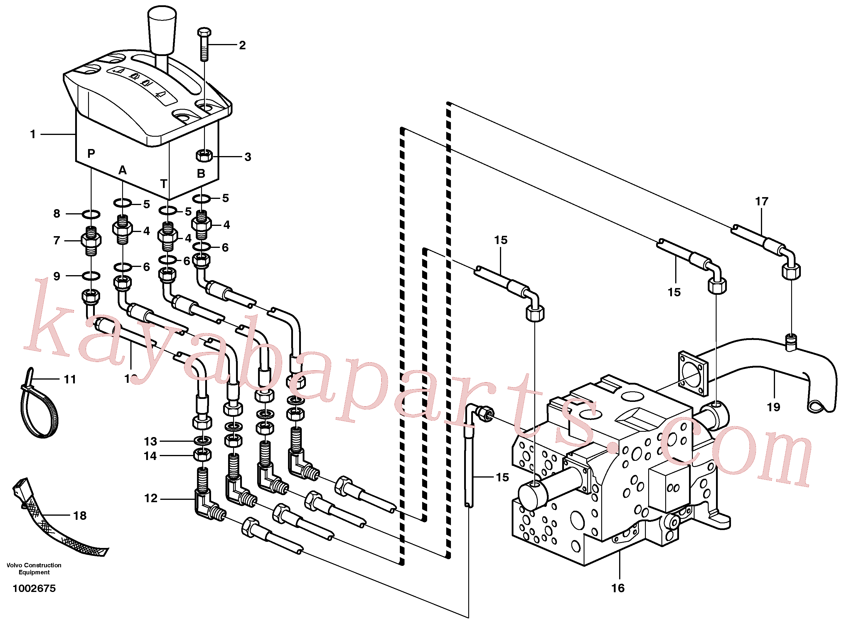 VOE945653 for Volvo Servo system, tipper control(1002675 assembly)