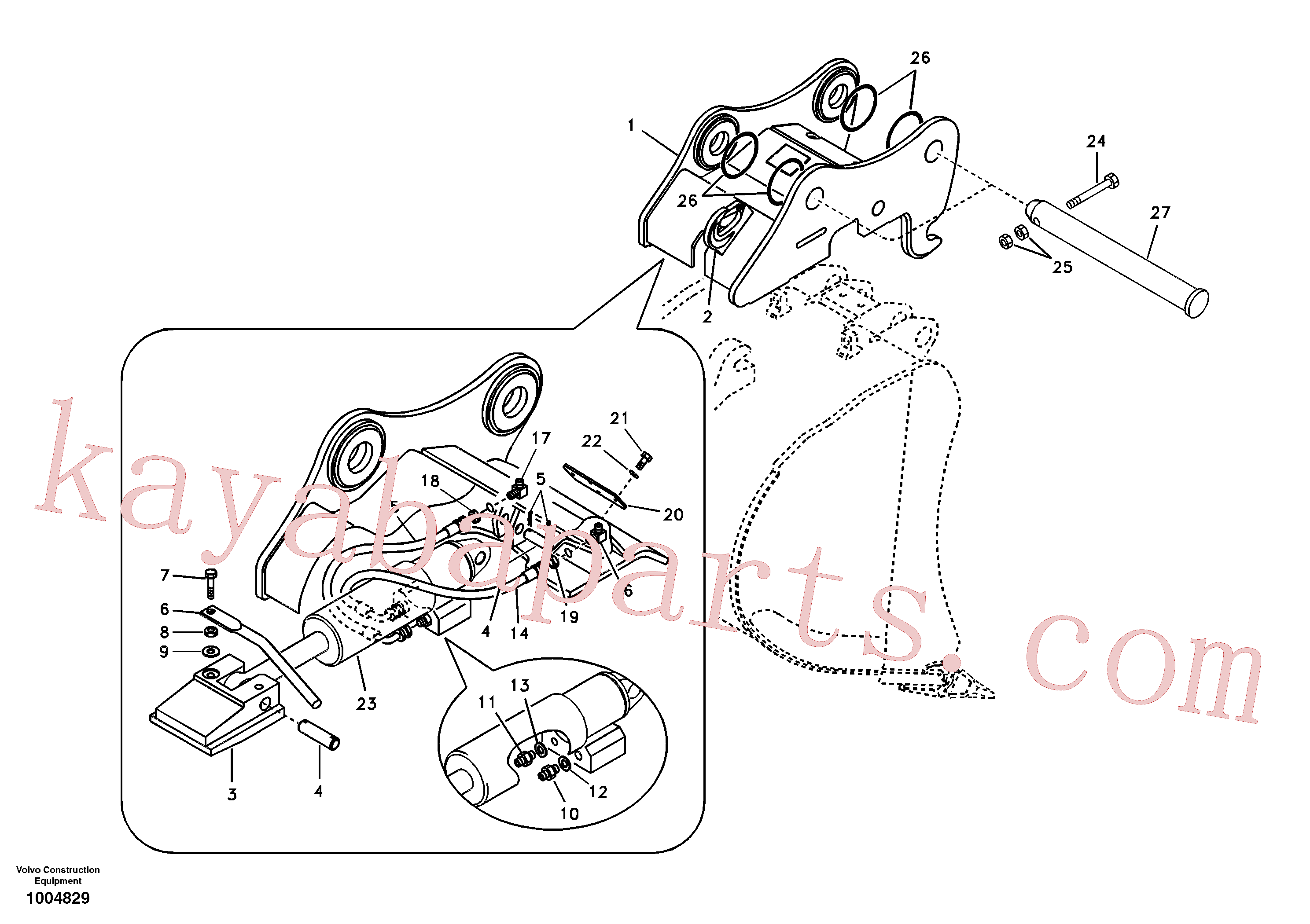 VOE14512705 for Volvo Attachment bracket, quickfit(1004829 assembly)