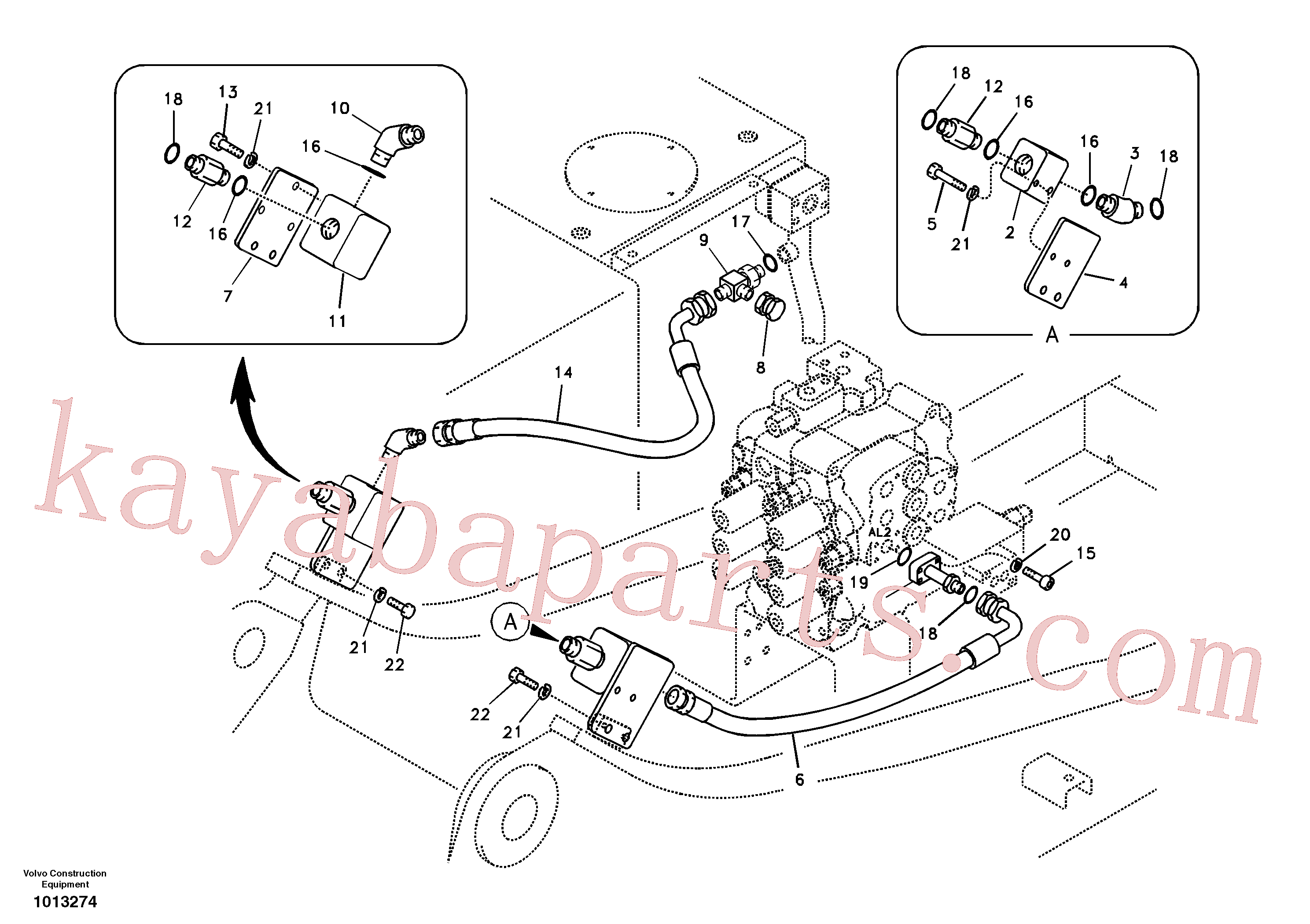SA9452-06219 for Volvo Working hydraulic, hammer and shear for upper(1013274 assembly)