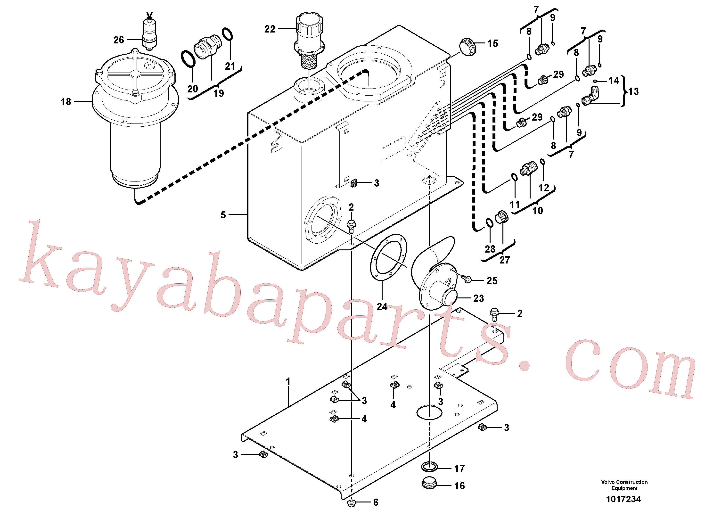 PJ4770020 for Volvo Hydraulic tank(1017234 assembly)