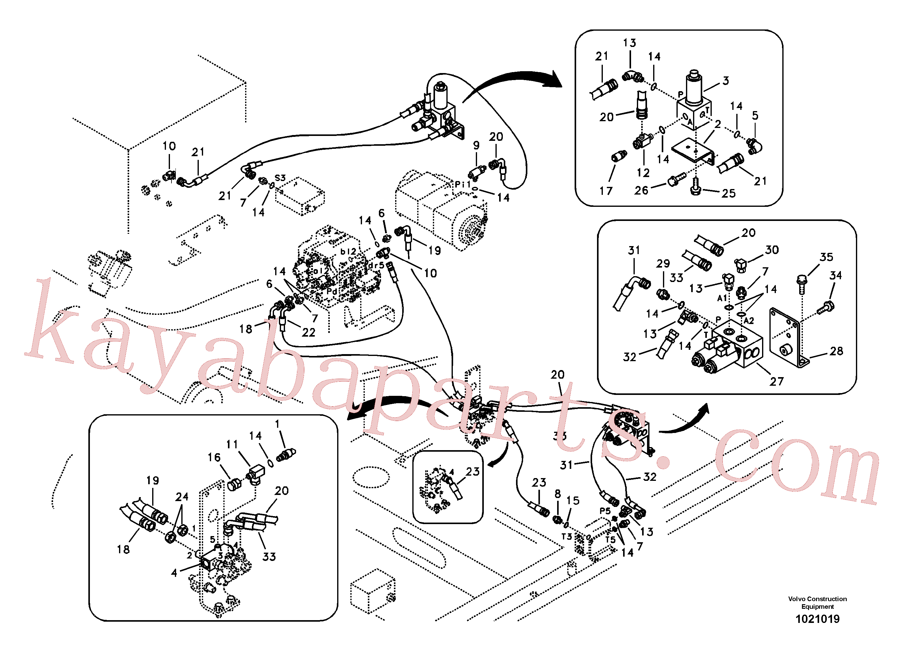 VOE14525794 for Volvo Working hydraulic, hammer and shear for 1st pump flow(1021019 assembly)