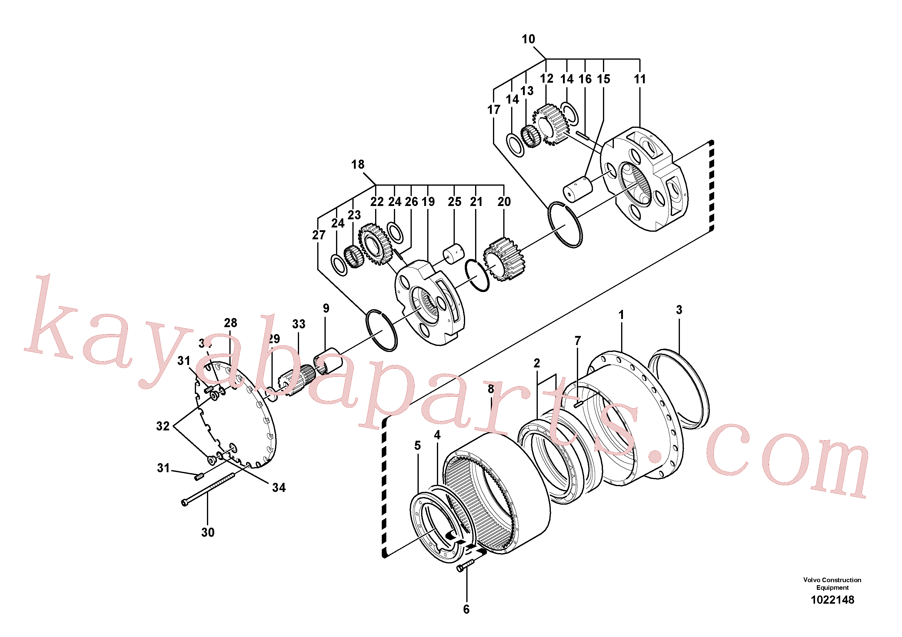 SA7117-30170 for Volvo Travel gearbox(1022148 assembly)