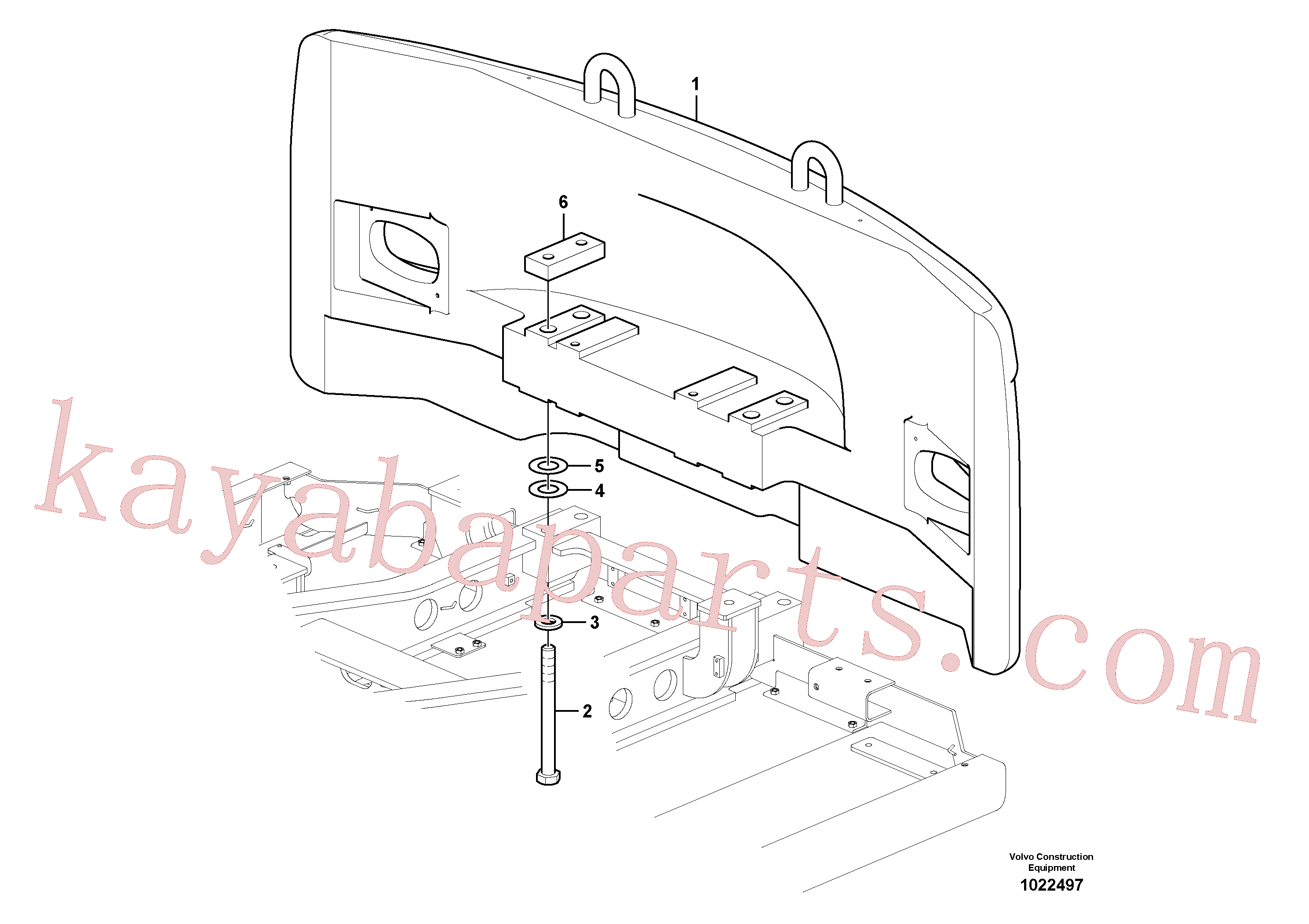 VOE992995 for Volvo Counterweights(1022497 assembly)