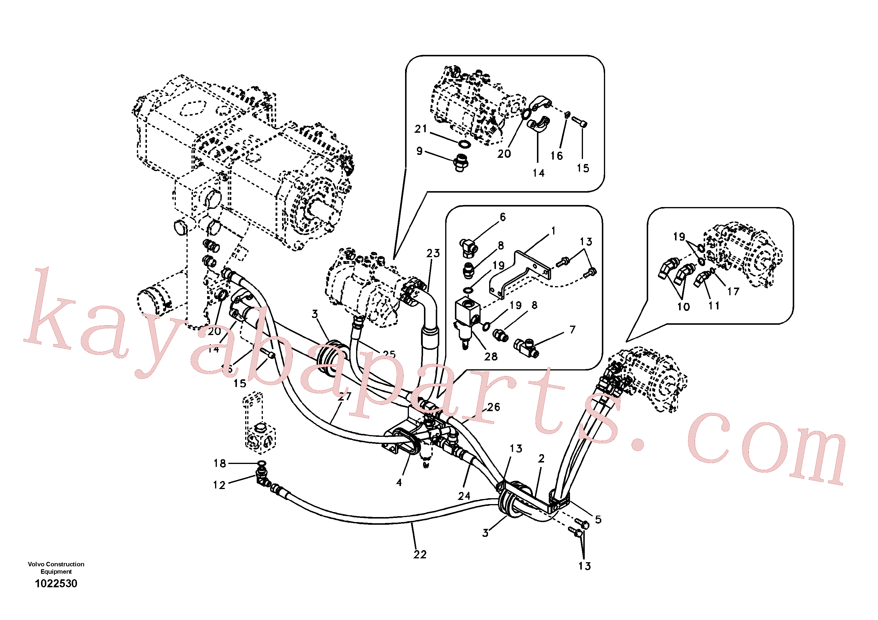 SA9497-07225 for Volvo Hydraulic system, oil cooling system(1022530 assembly)