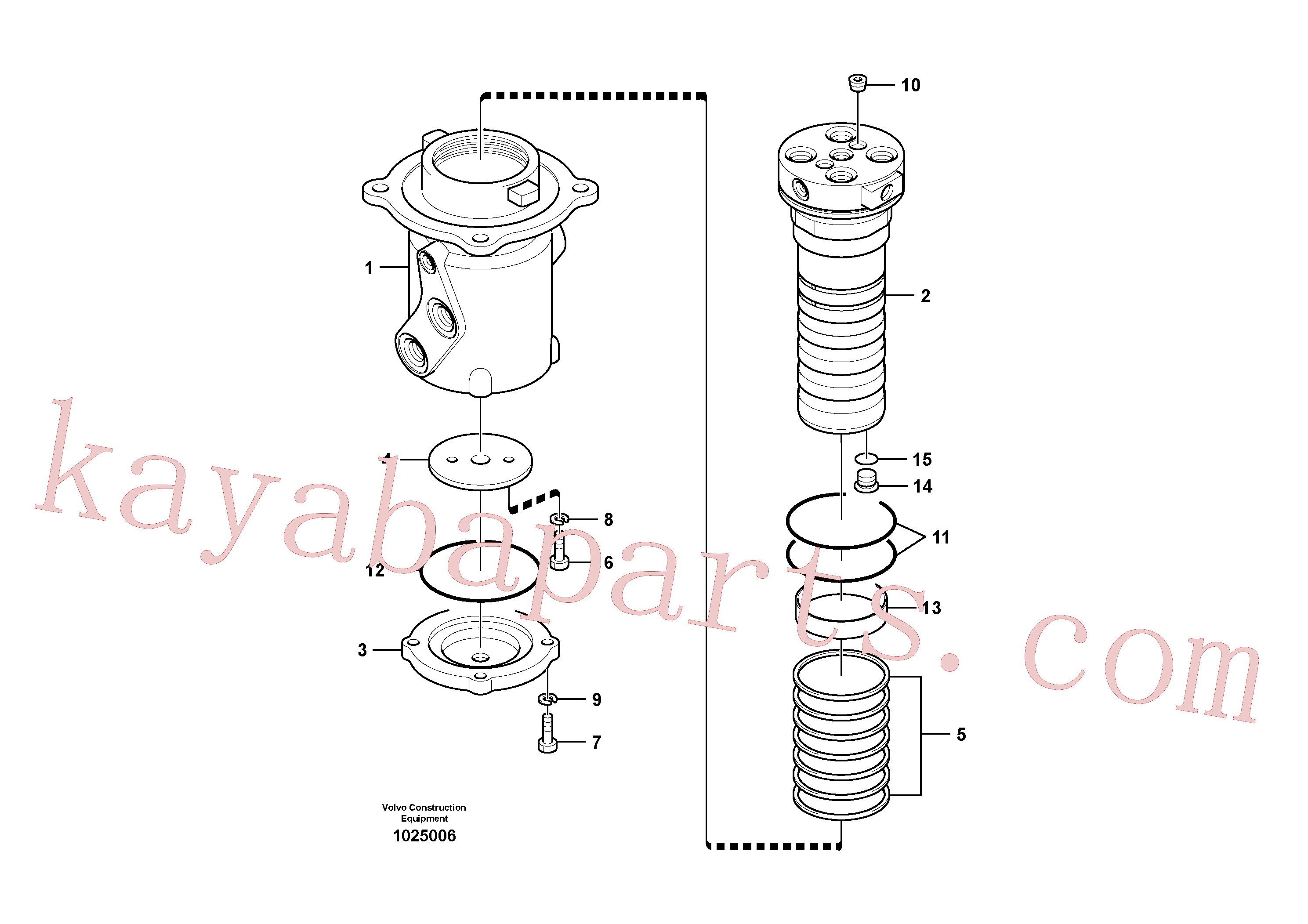 SA9611-10025 for Volvo Turning joint(1025006 assembly)