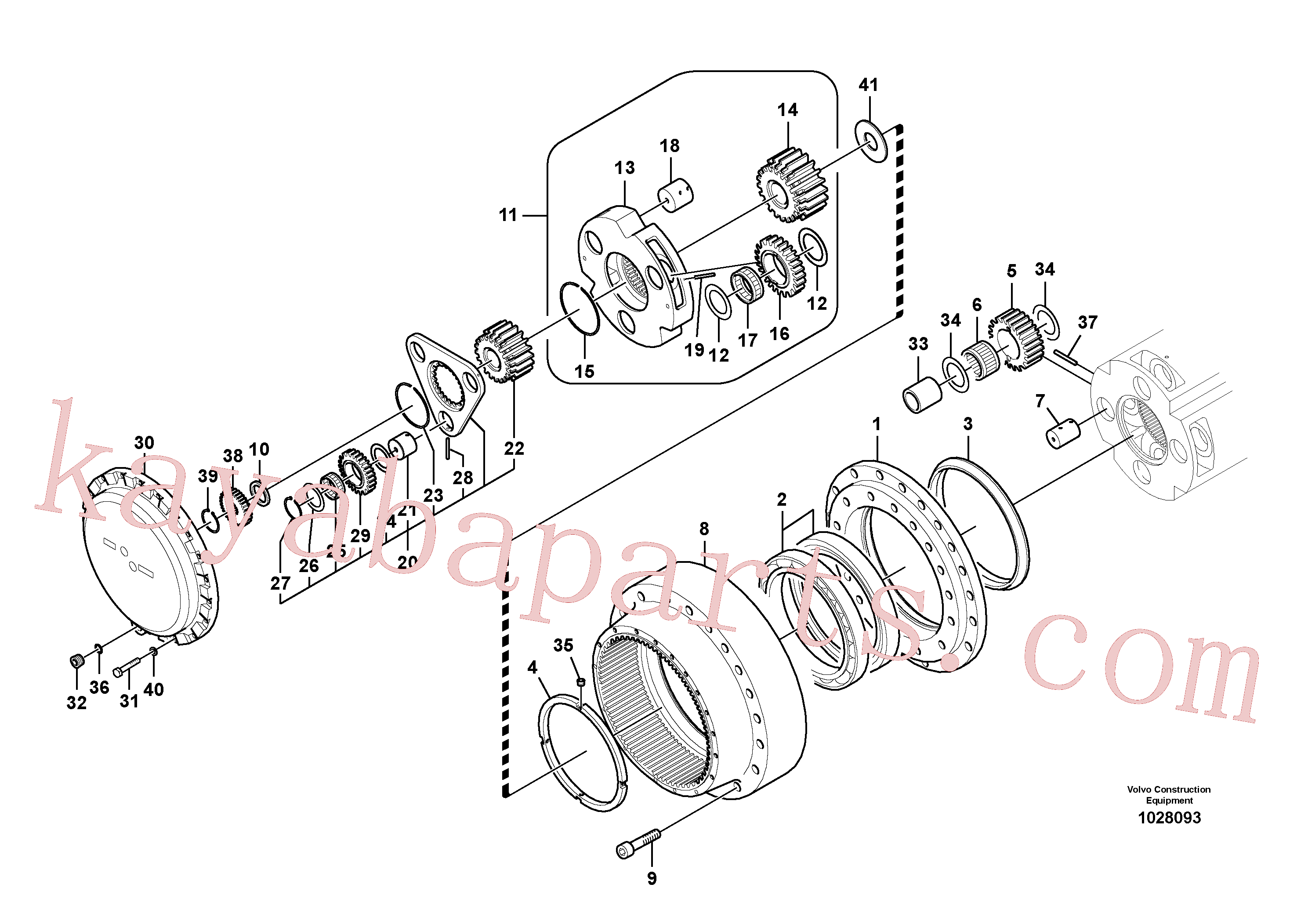SA7117-38520 for Volvo Travel gearbox(1028093 assembly)