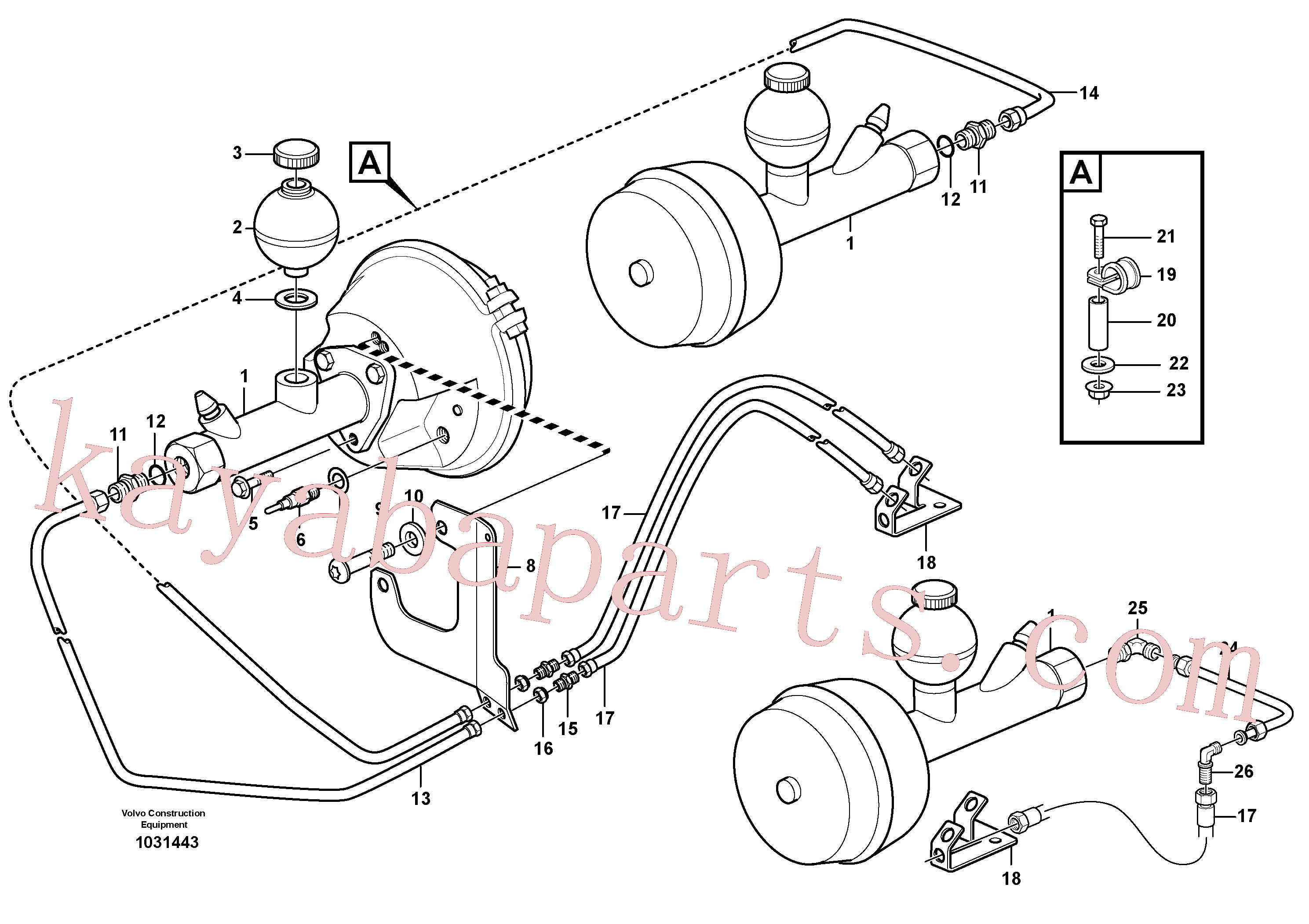 VOE11883022 for Volvo Hydraulic brake system, load unit(1031443 assembly)