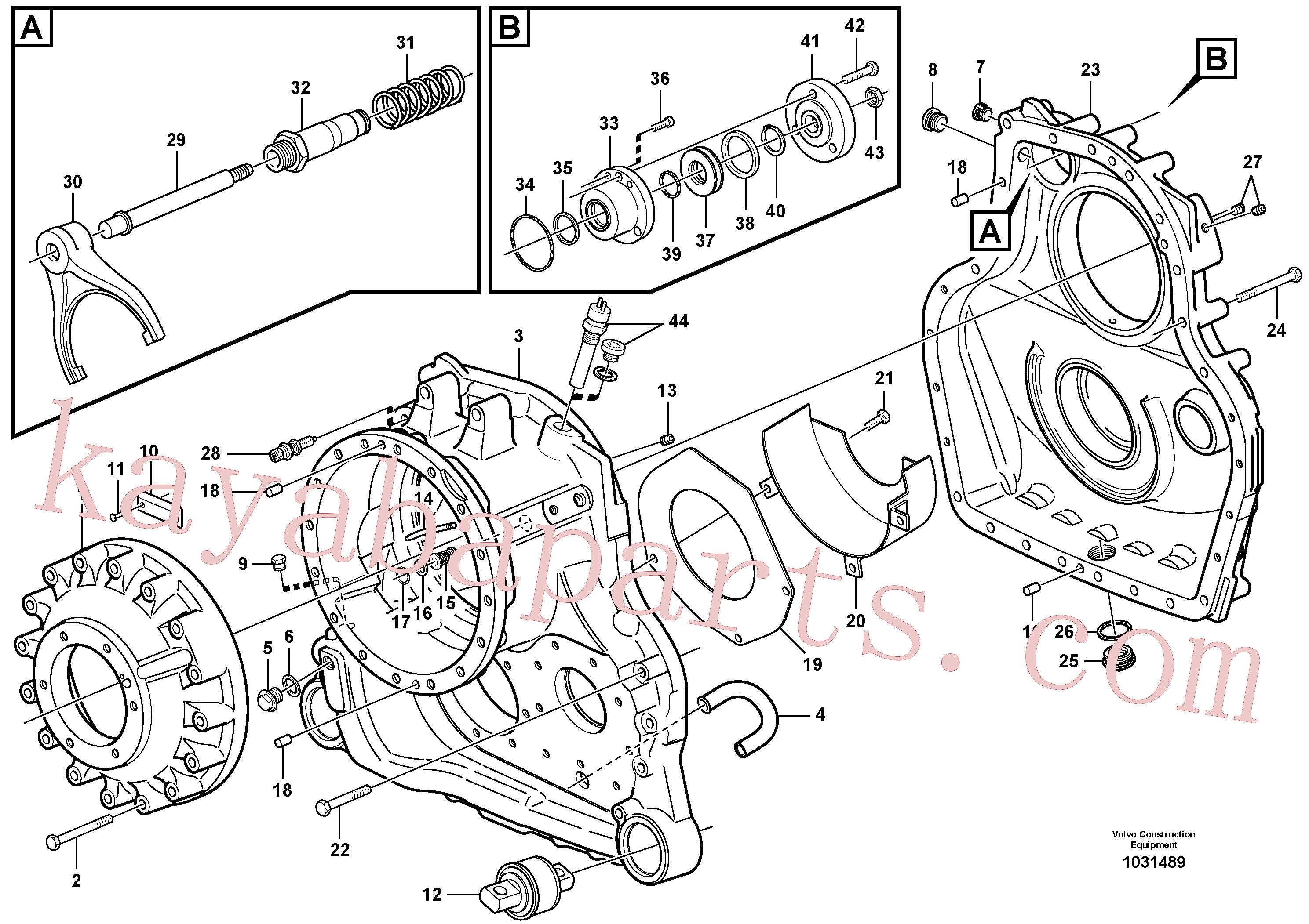 VOE990830 for Volvo Transfer gear box(1031489 assembly)