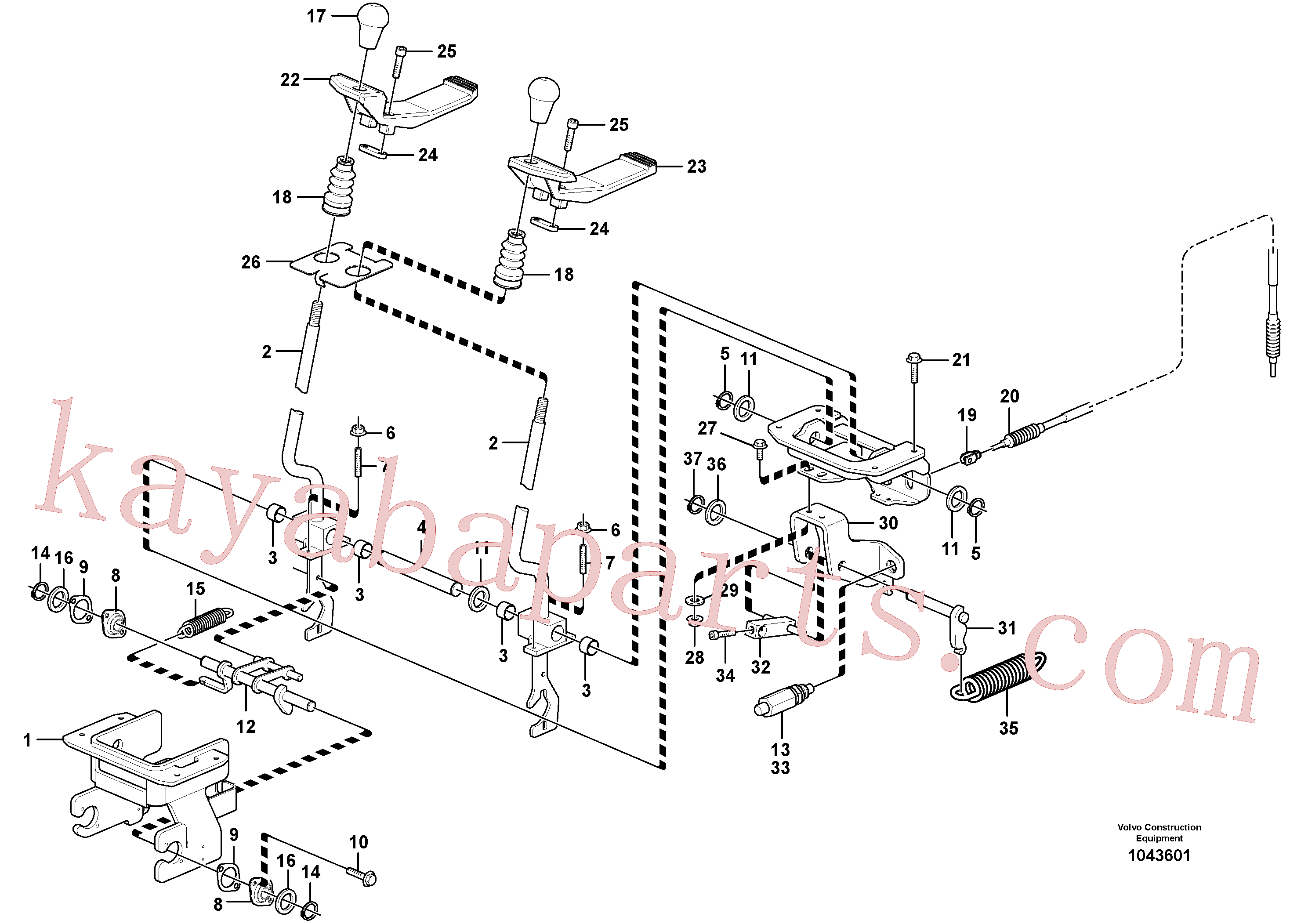 VOE15628348 for Volvo Control levers : travelling(1043601 assembly)