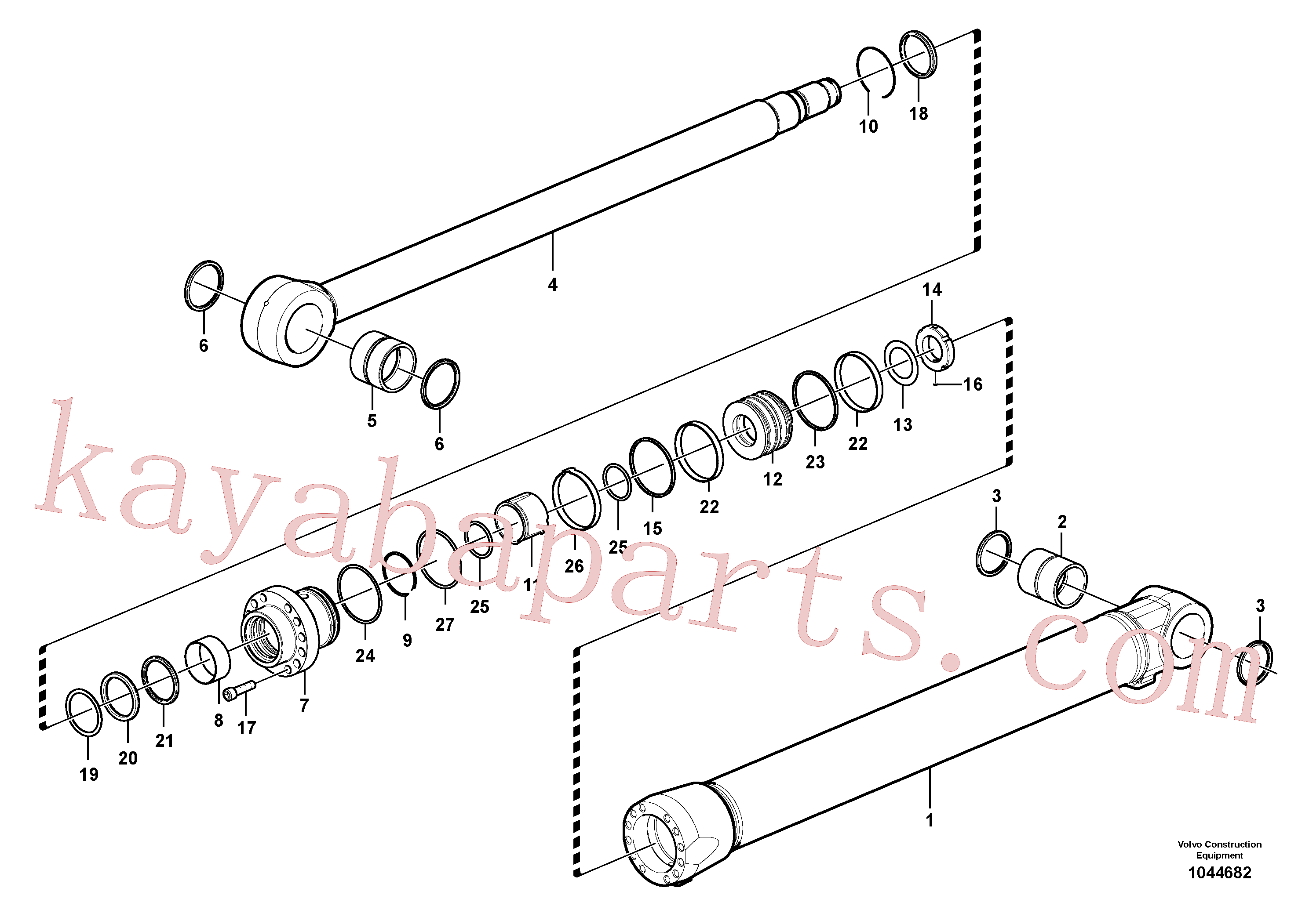 SA1146-08110 for Volvo Boom cylinder, adjustable 1st(1044682 assembly)