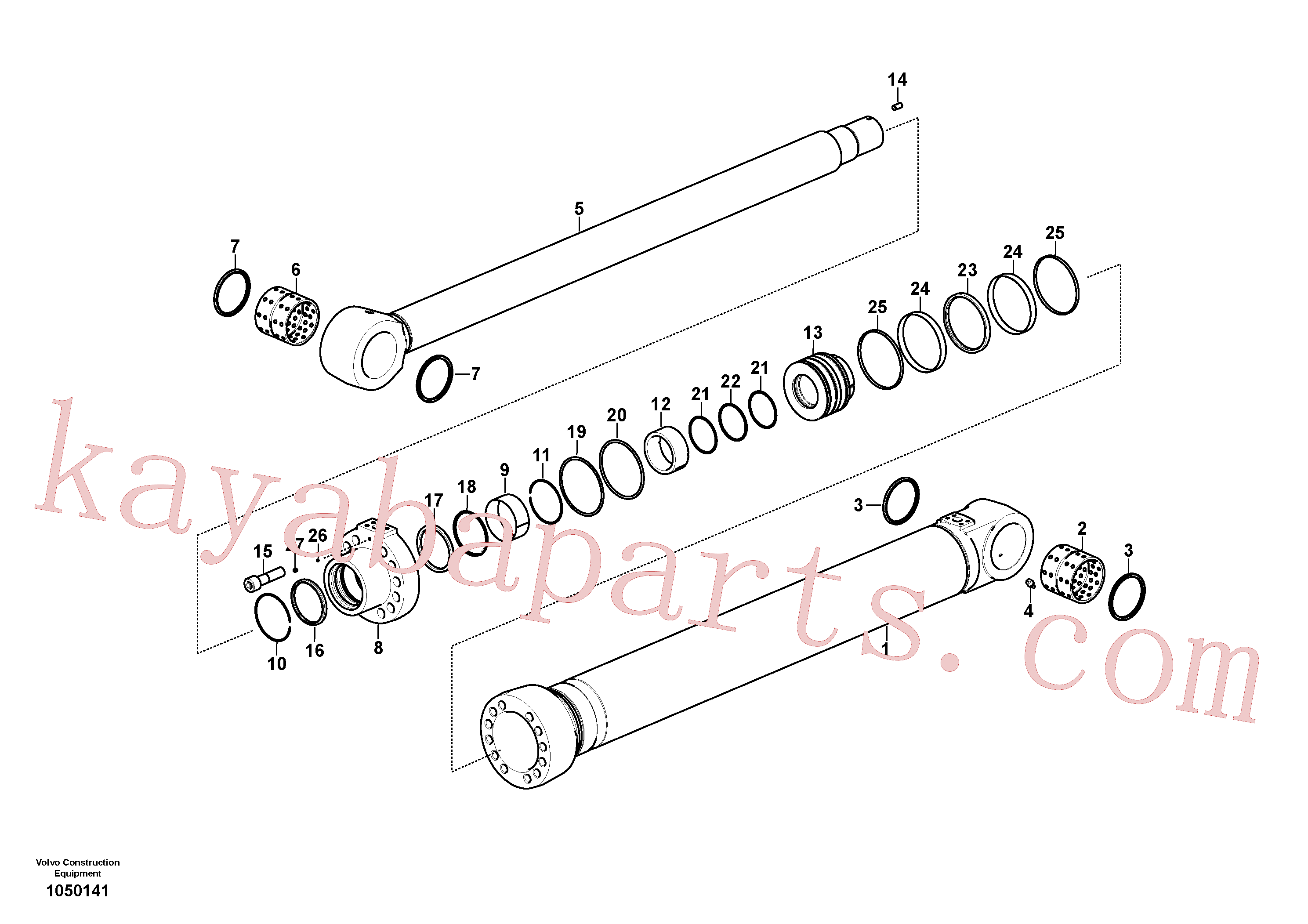VOE14588979 for Volvo Boom cylinder(1050141 assembly)