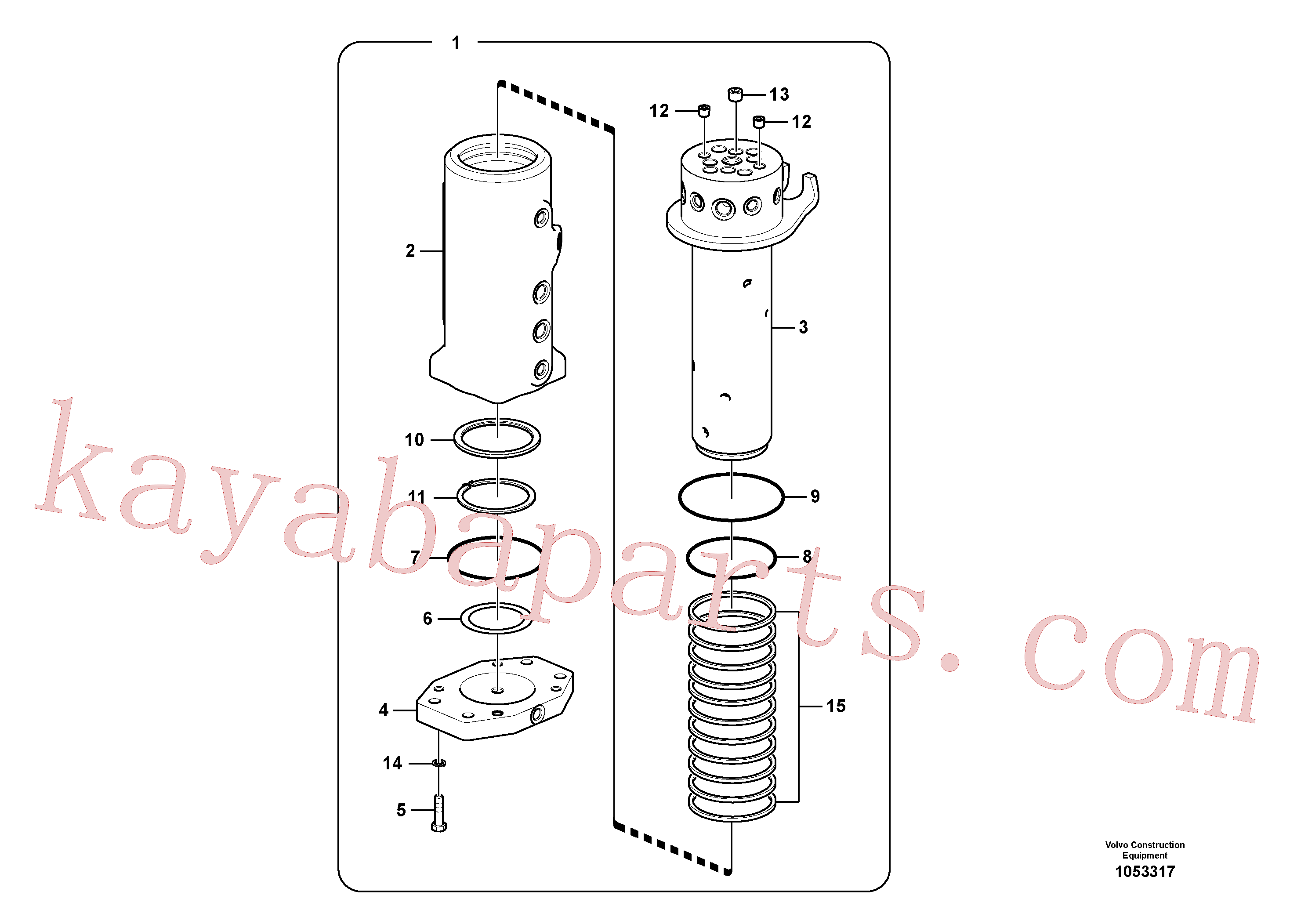 VOE14553159 for Volvo Turning joint(1053317 assembly)