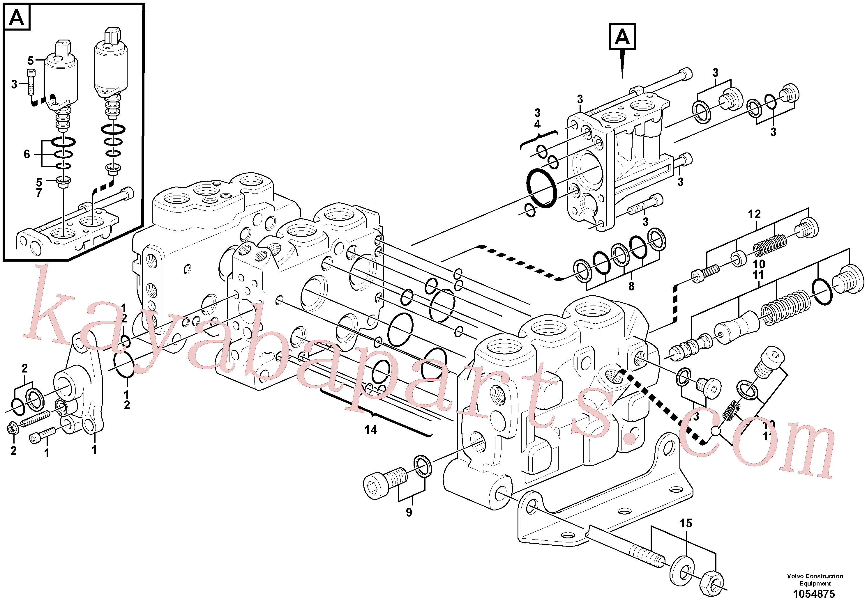 VOE15183468 for Volvo Control valve(1054875 assembly)