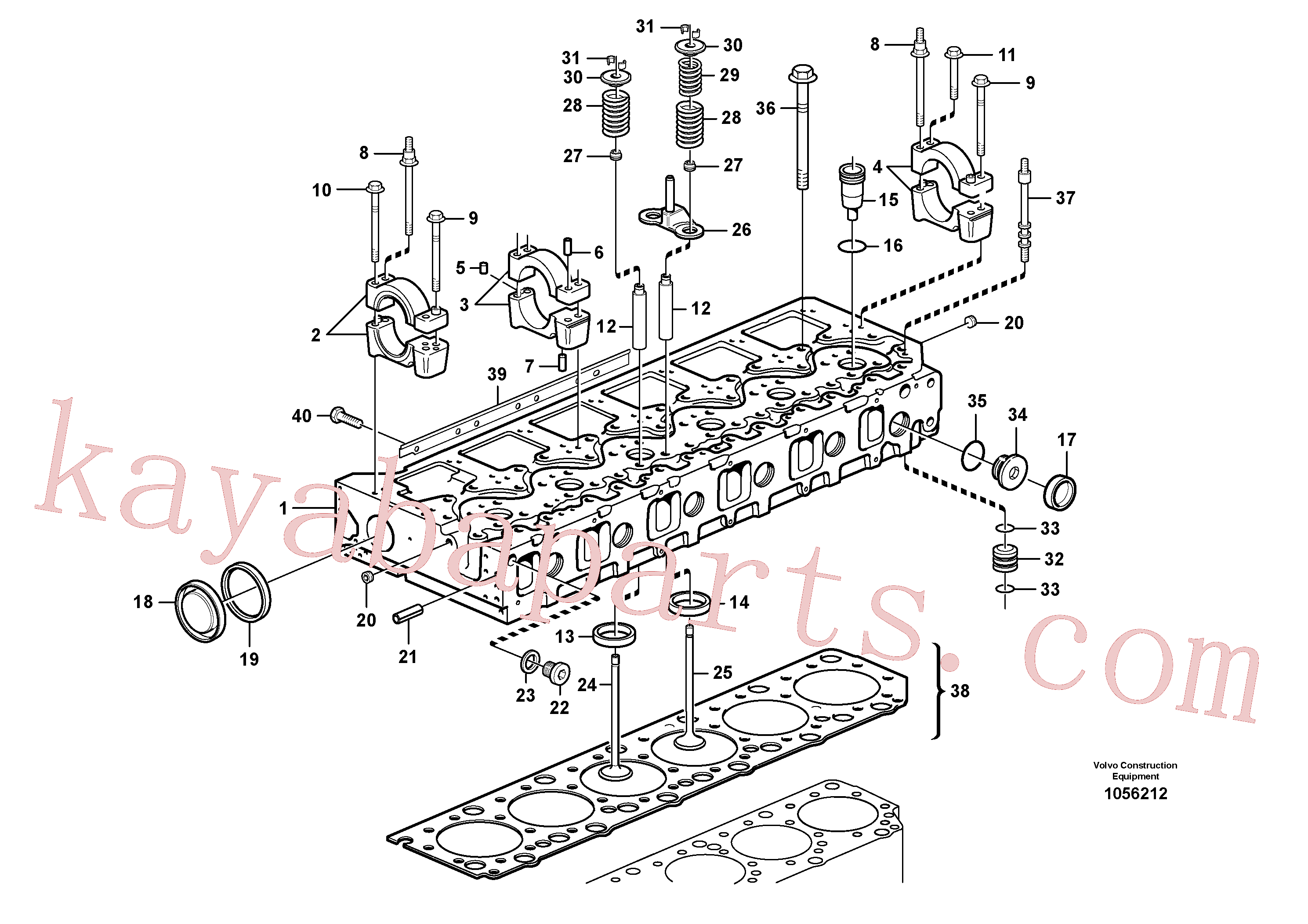 VOE990830 for Volvo Cylinder head(1056212 assembly)