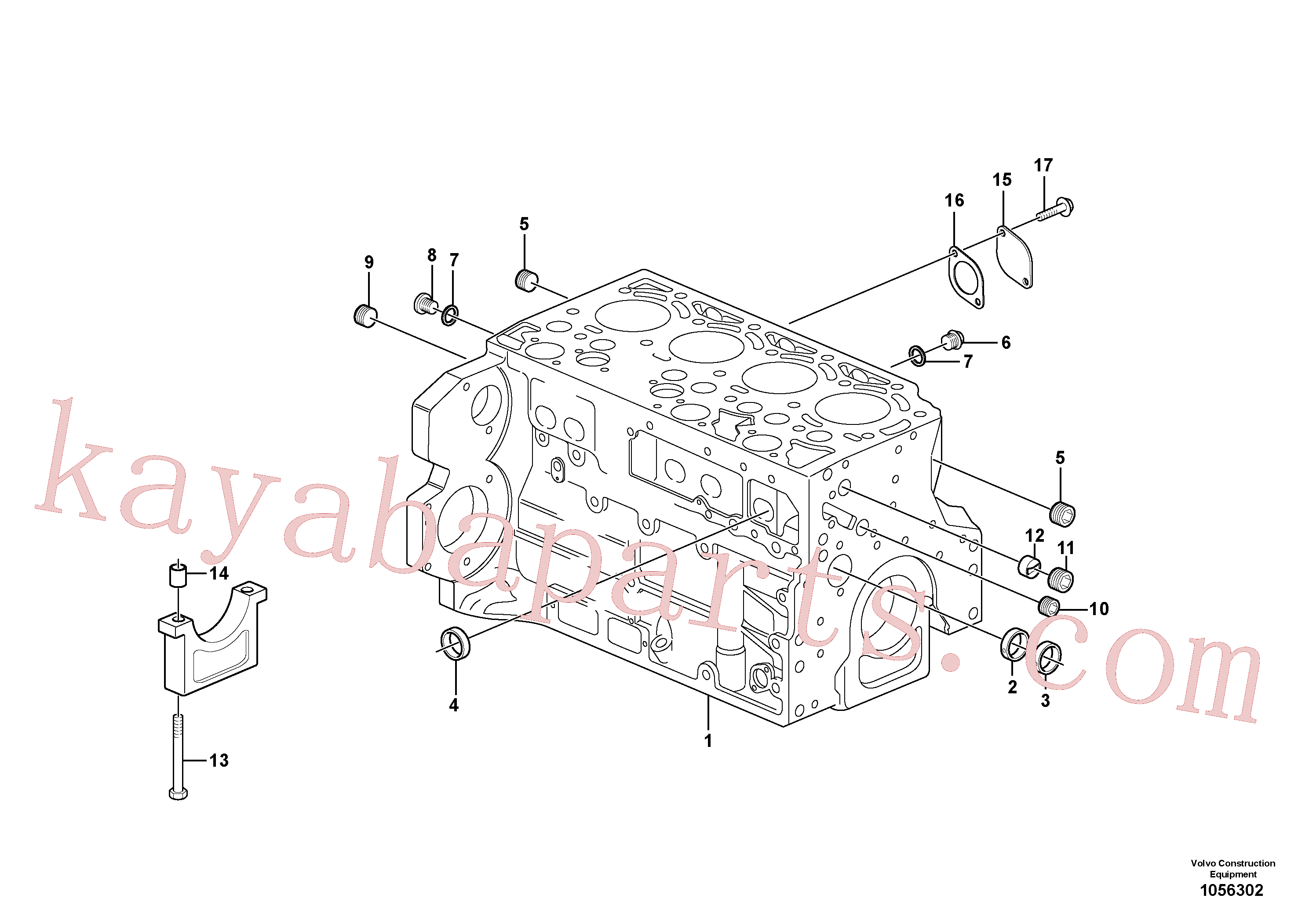 VOE945065 for Volvo Cylinder block(1056302 assembly)