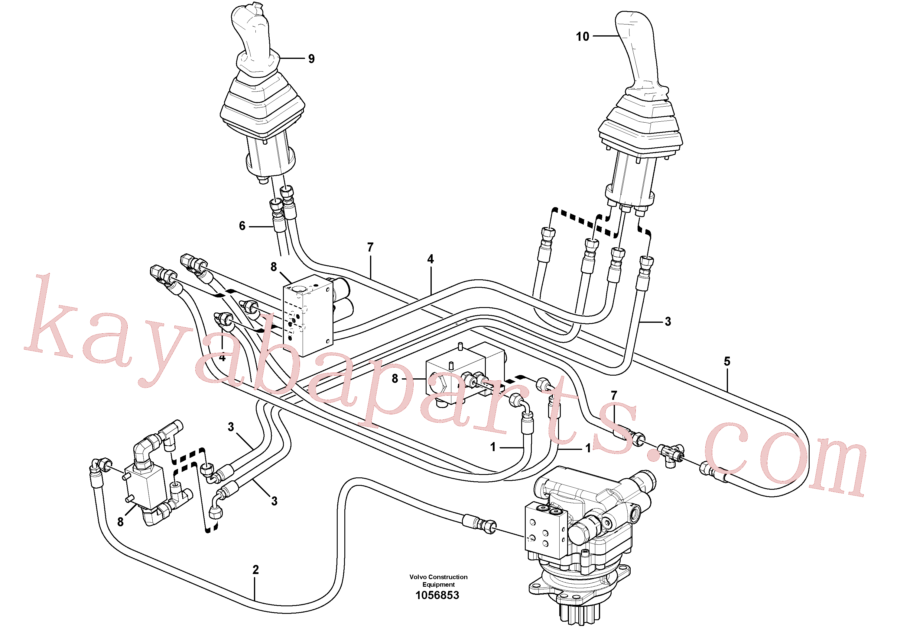 VOE936815 for Volvo Hydraulic circuit ( low pressure )(1056853 assembly)