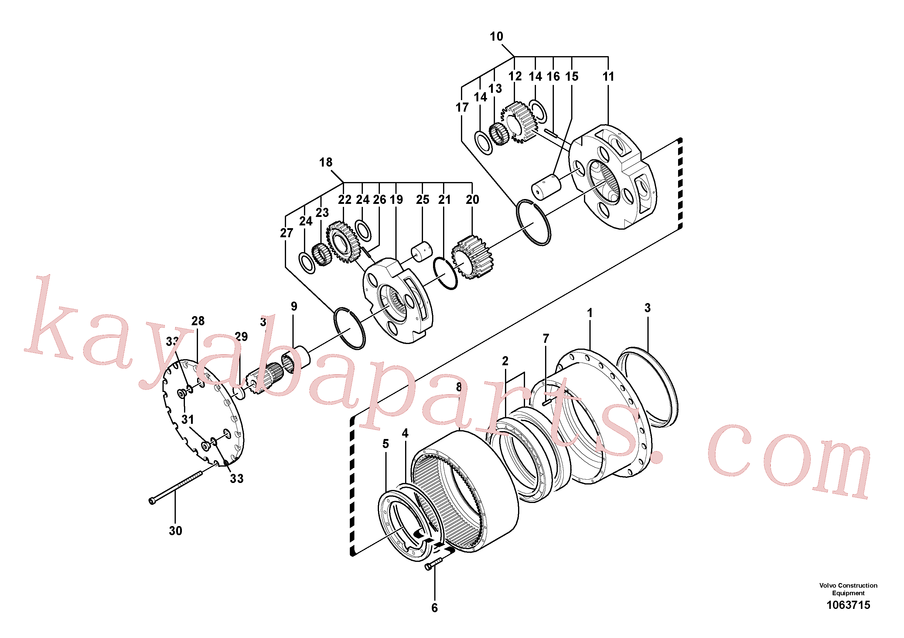 SA7117-30170 for Volvo Travel gearbox(1063715 assembly)