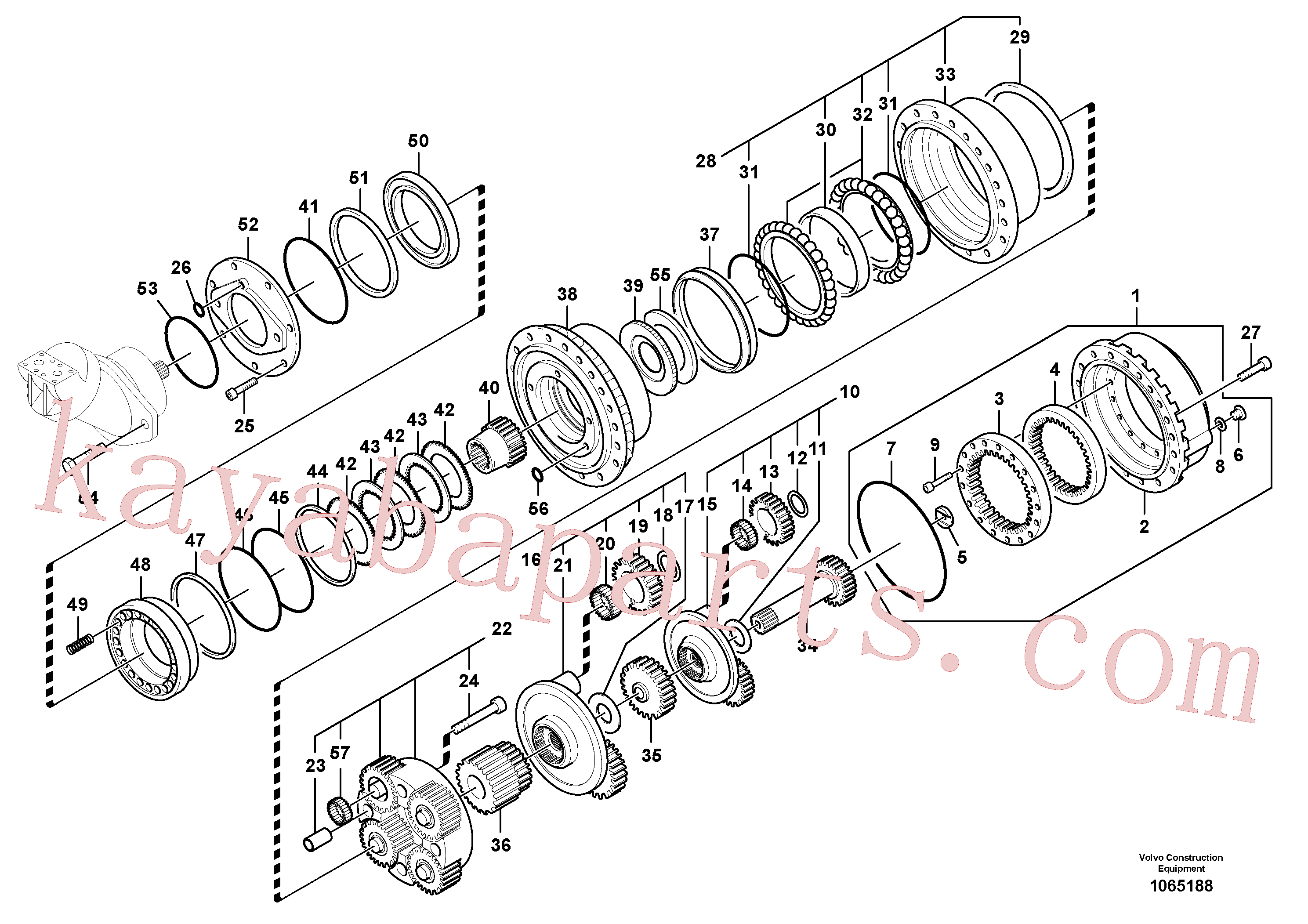 SA8230-22070 for Volvo Travel gearbox(1065188 assembly)