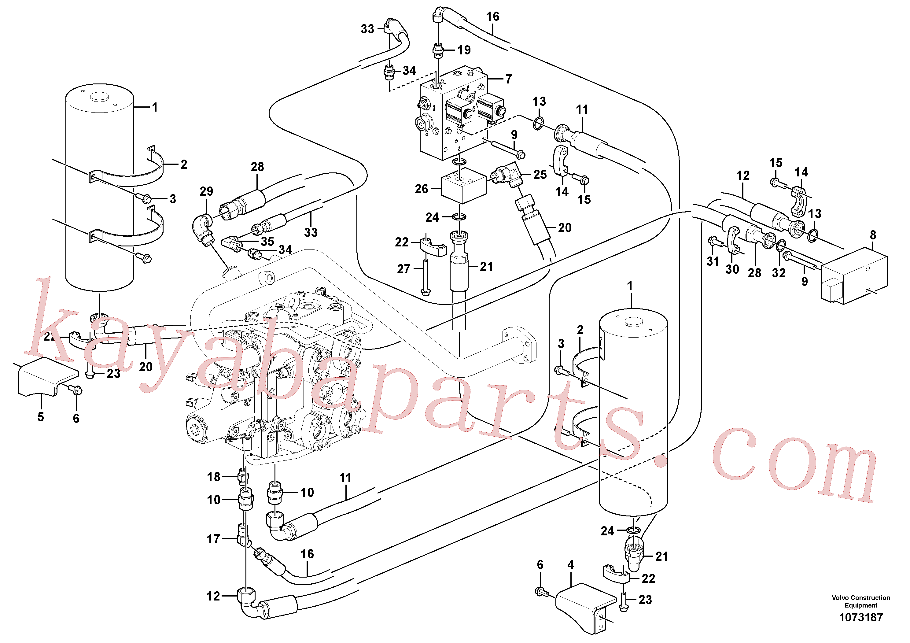 VOE14389880 for Volvo Boom suspension system(1073187 assembly)