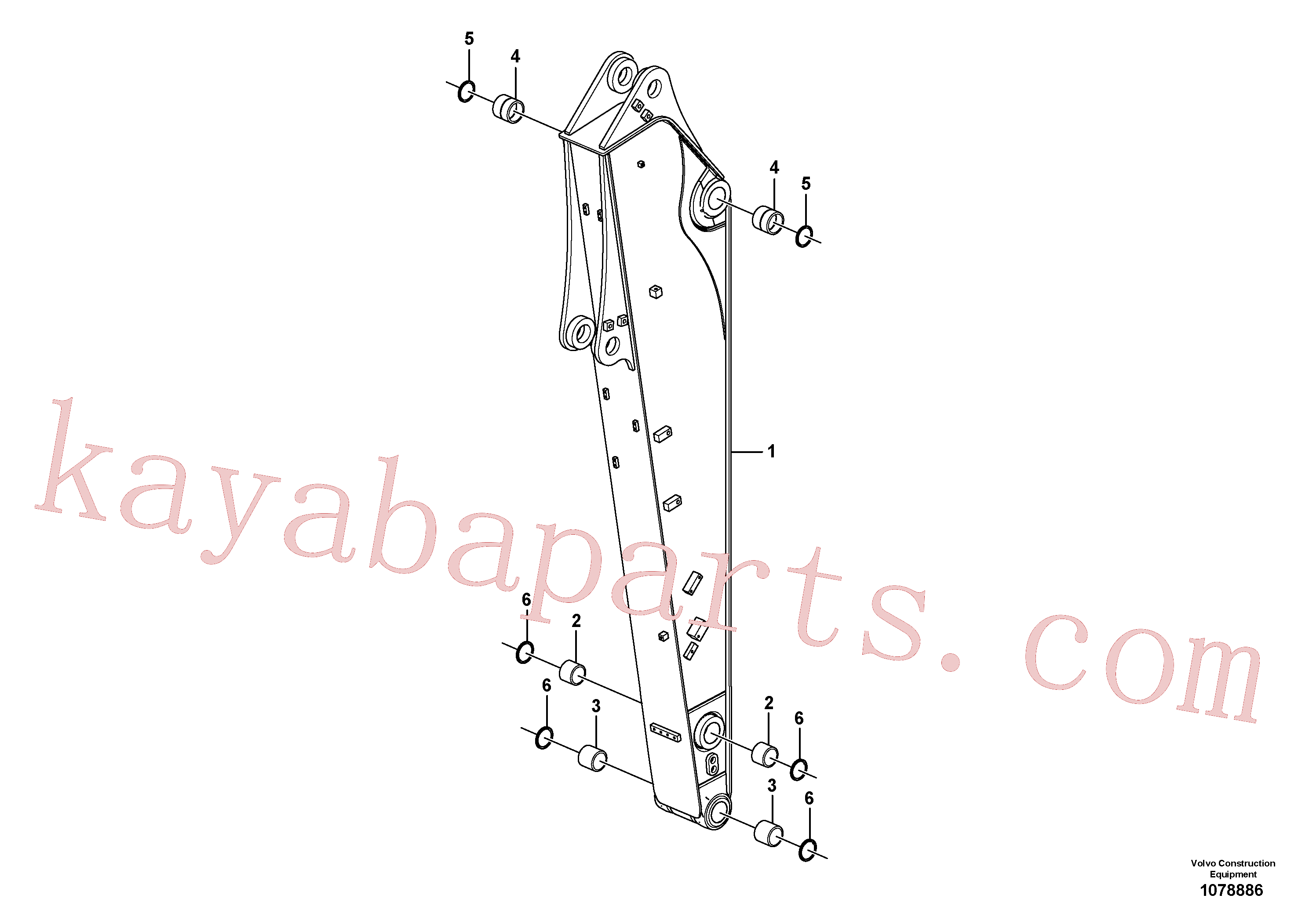 VOE14551982 for Volvo Dipper arm(1078886 assembly)
