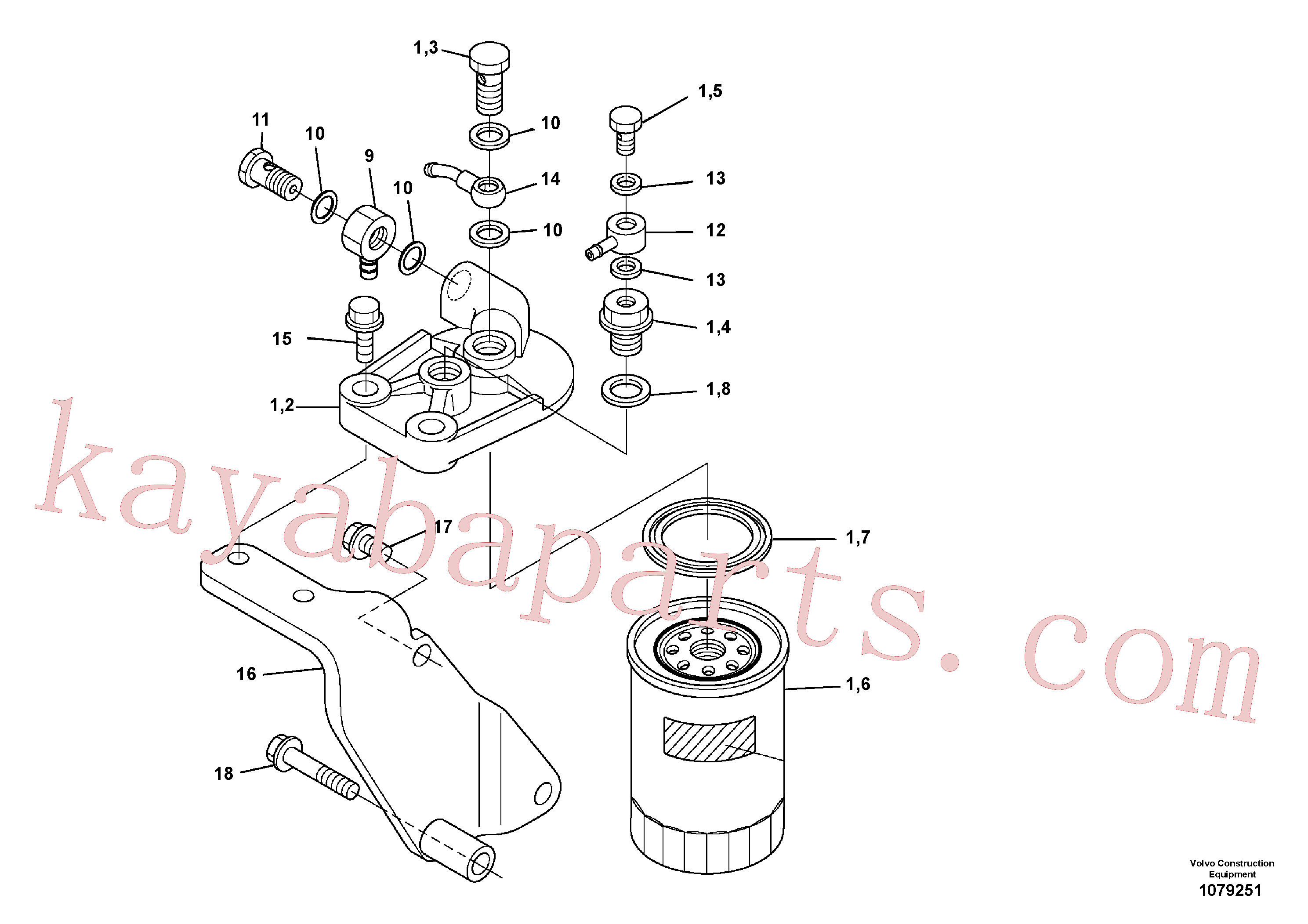 VOE17224245 for Volvo Oil filter(1079251 assembly)