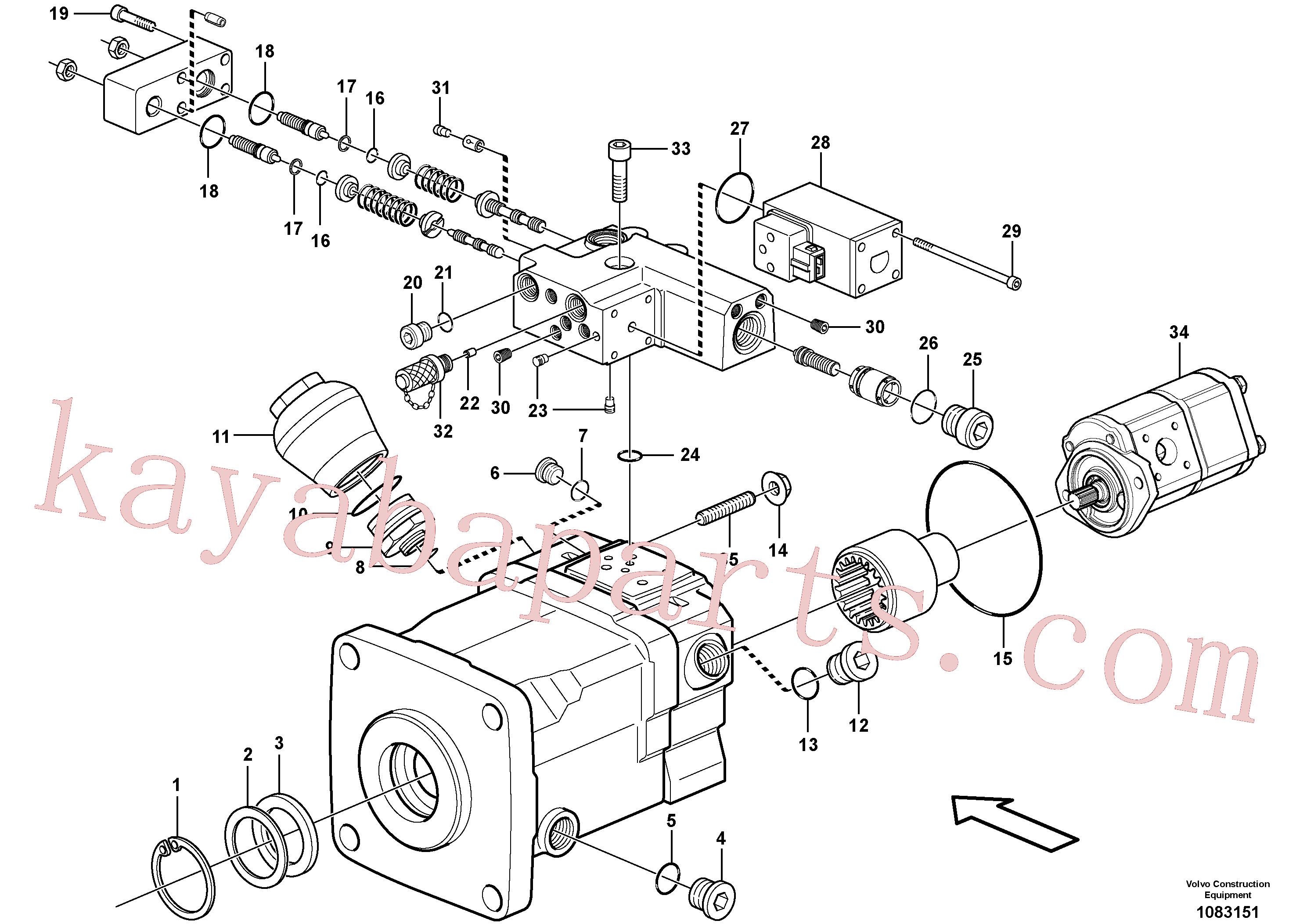 VOE11704910 for Volvo Pump(1083151 assembly)