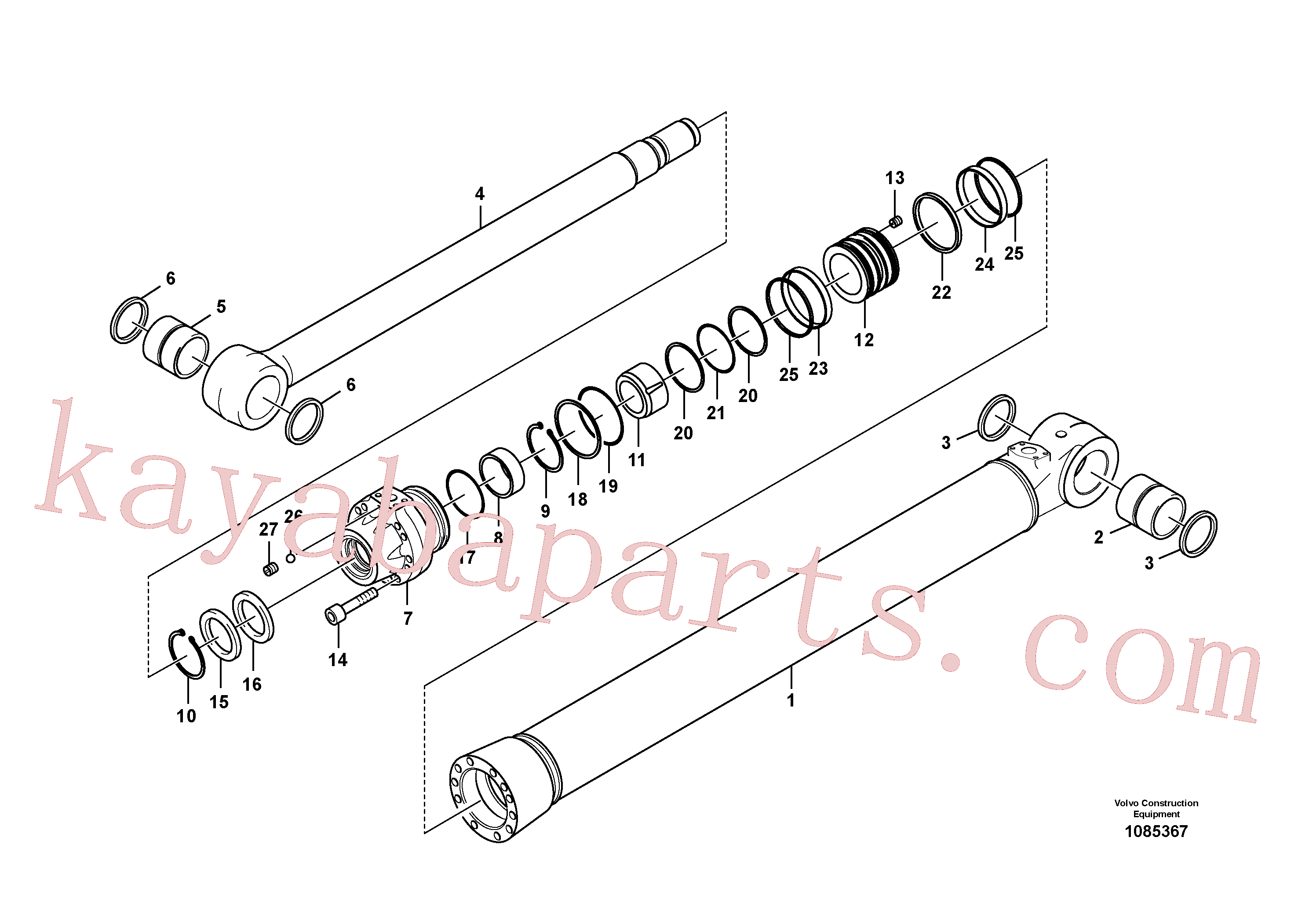 VOE14588108 for Volvo Bucket cylinder(1085367 assembly)