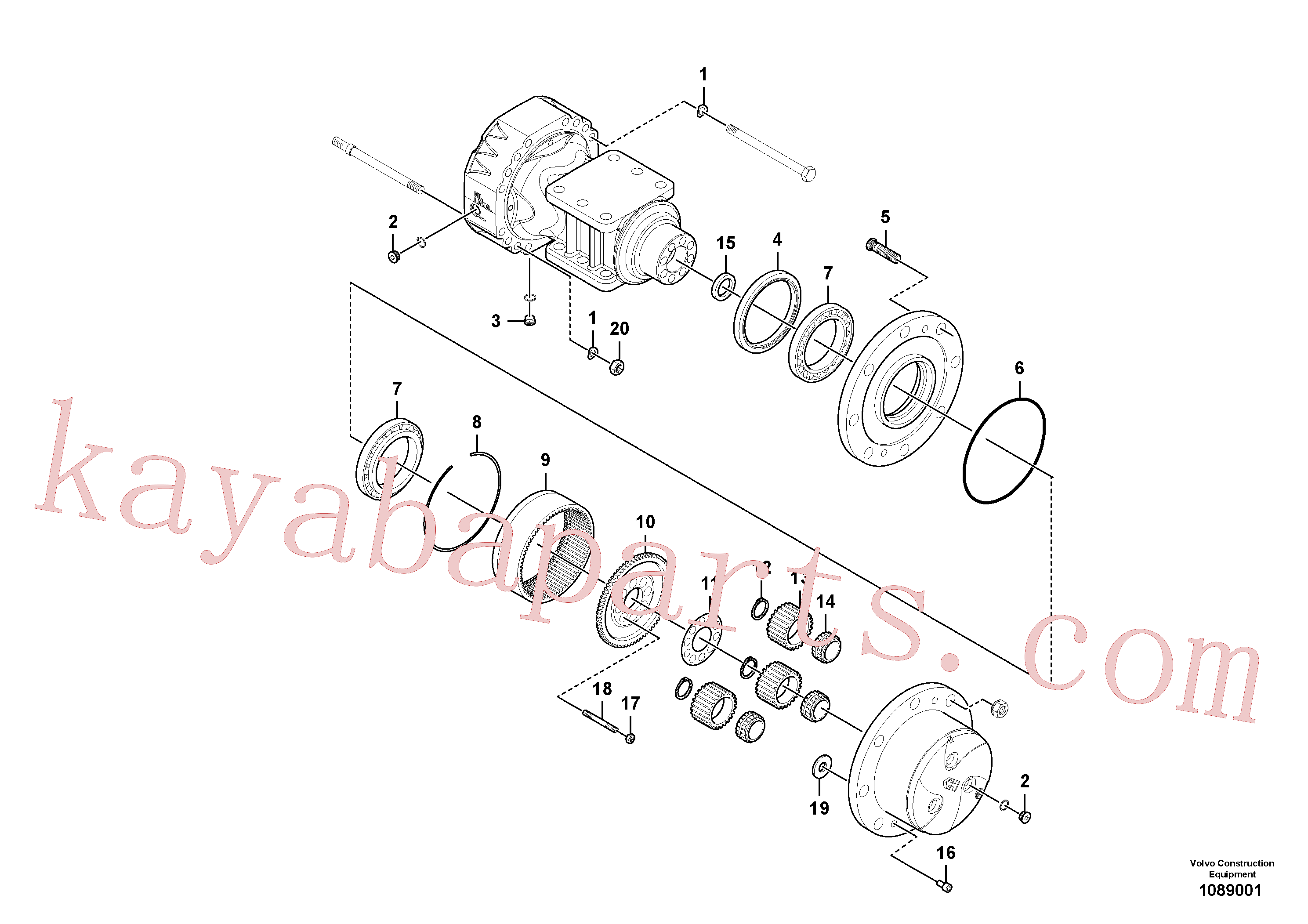RM59146662 for Volvo Rear axle, Hub reduction(1089001 assembly)