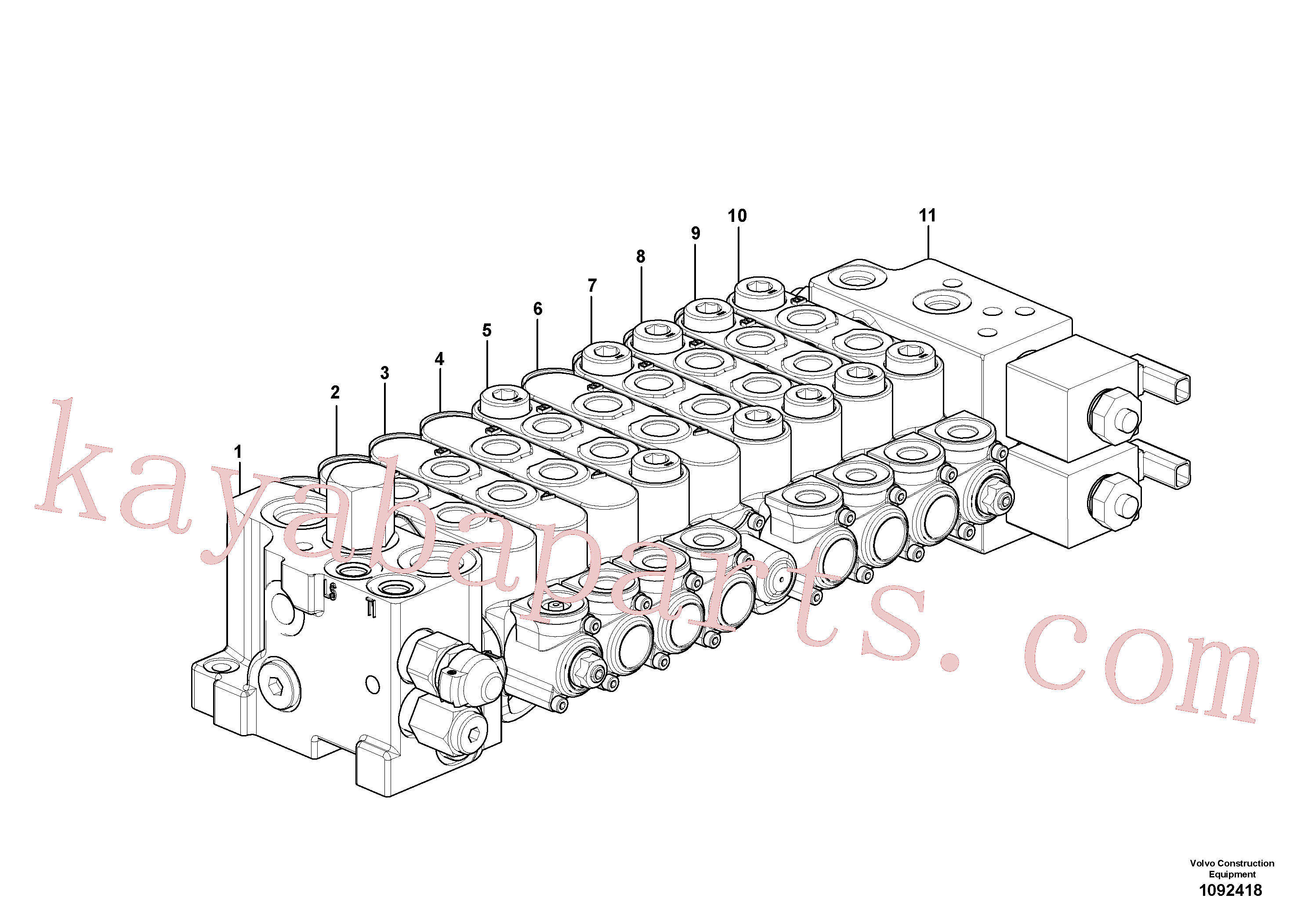 VOE17244694 for Volvo Control valve(1092418 assembly)