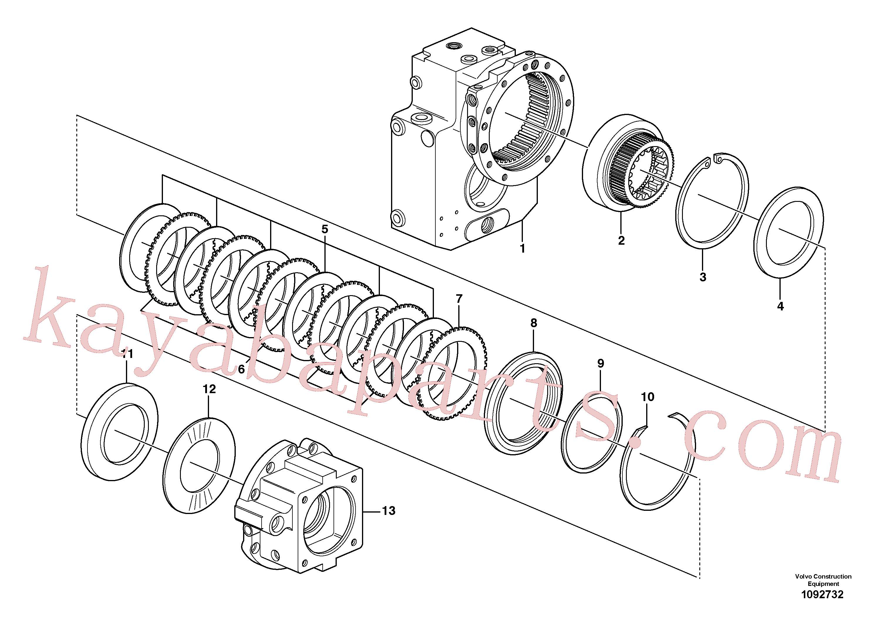VOE11705185 for Volvo Dropbox, Brake plates(1092732 assembly)