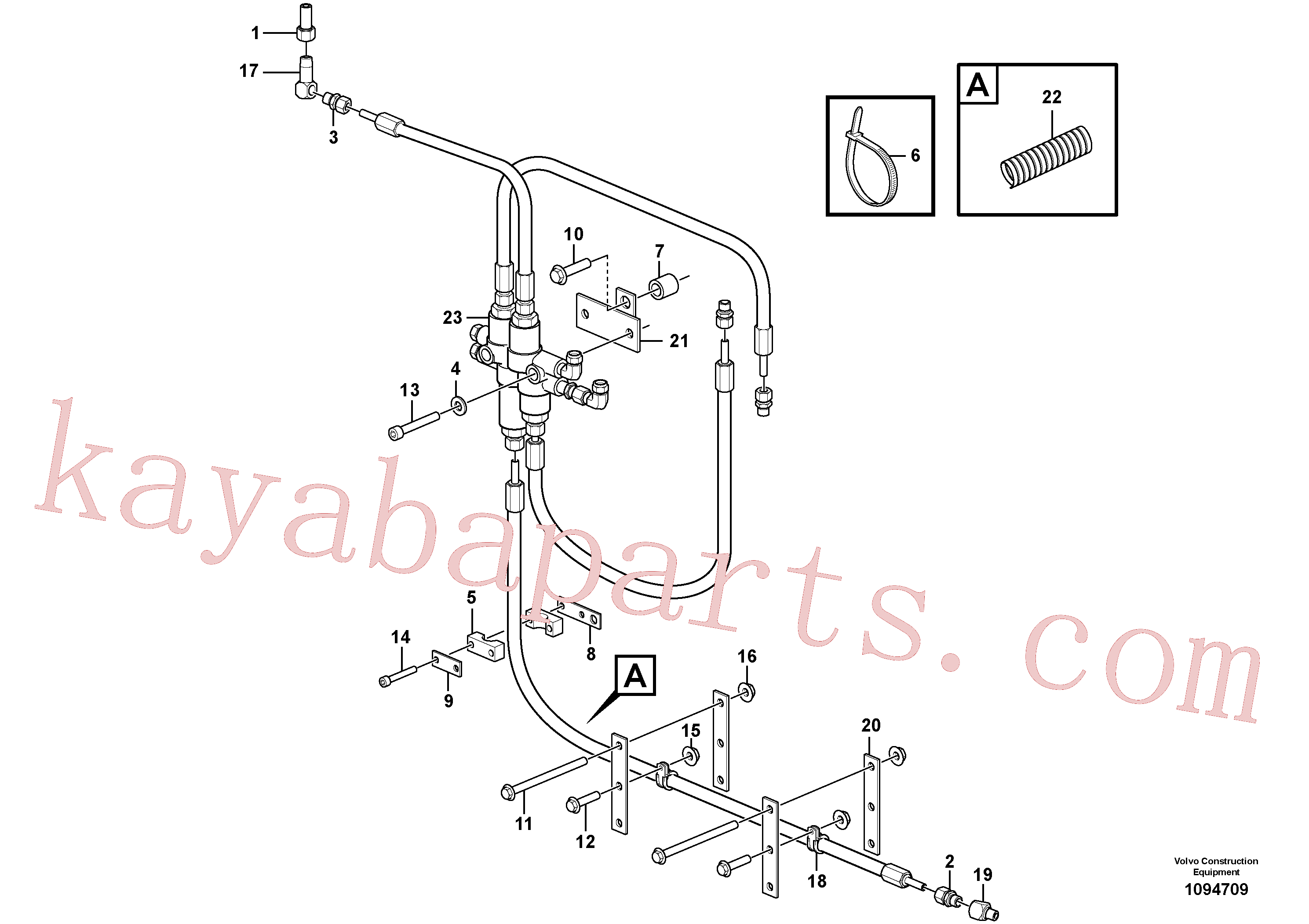 VOE11003046 for Volvo Central lubrication with fitting parts. B3(1094709 assembly)