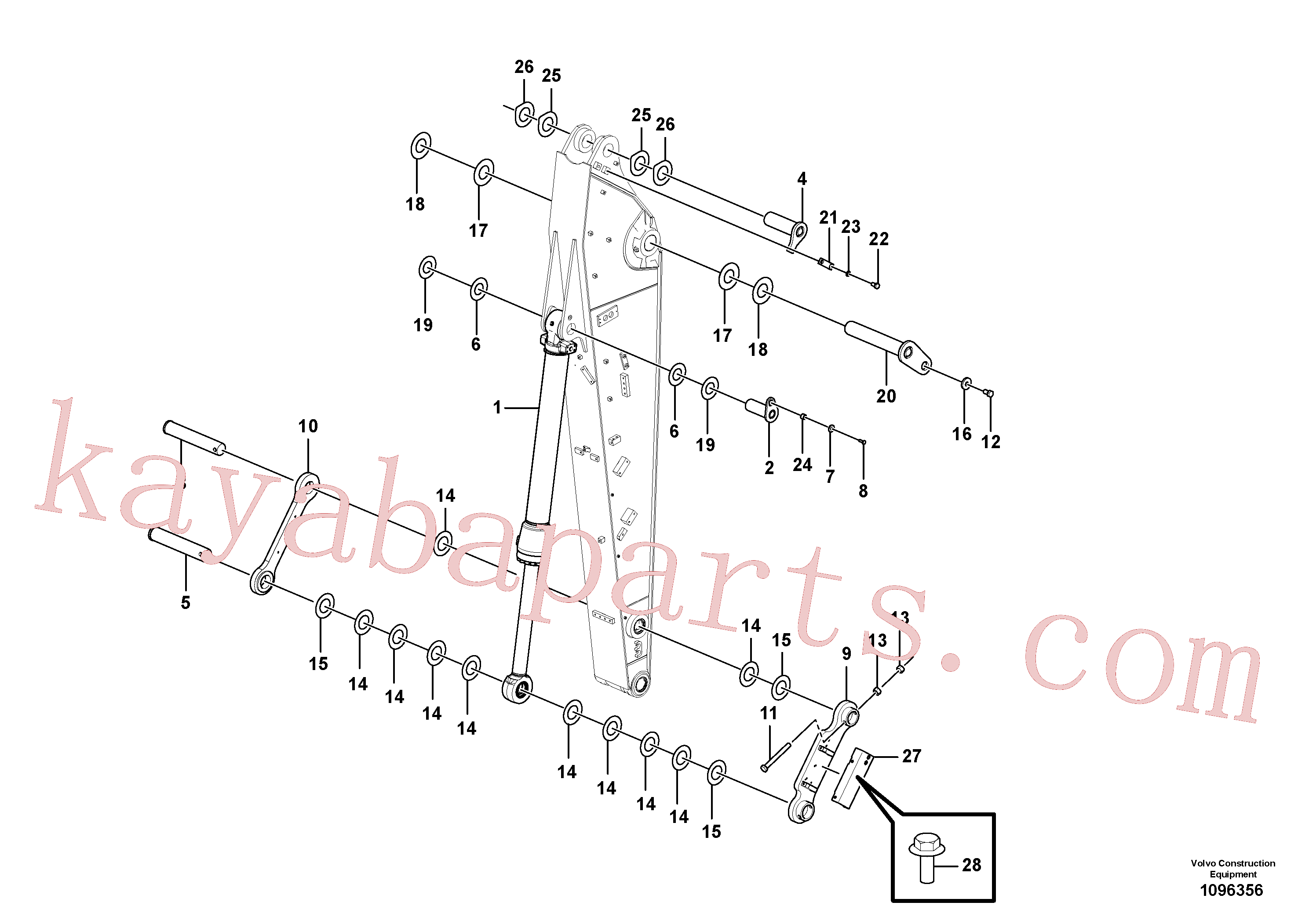 VOE14543206 for Volvo Links to dipper arm(1096356 assembly)