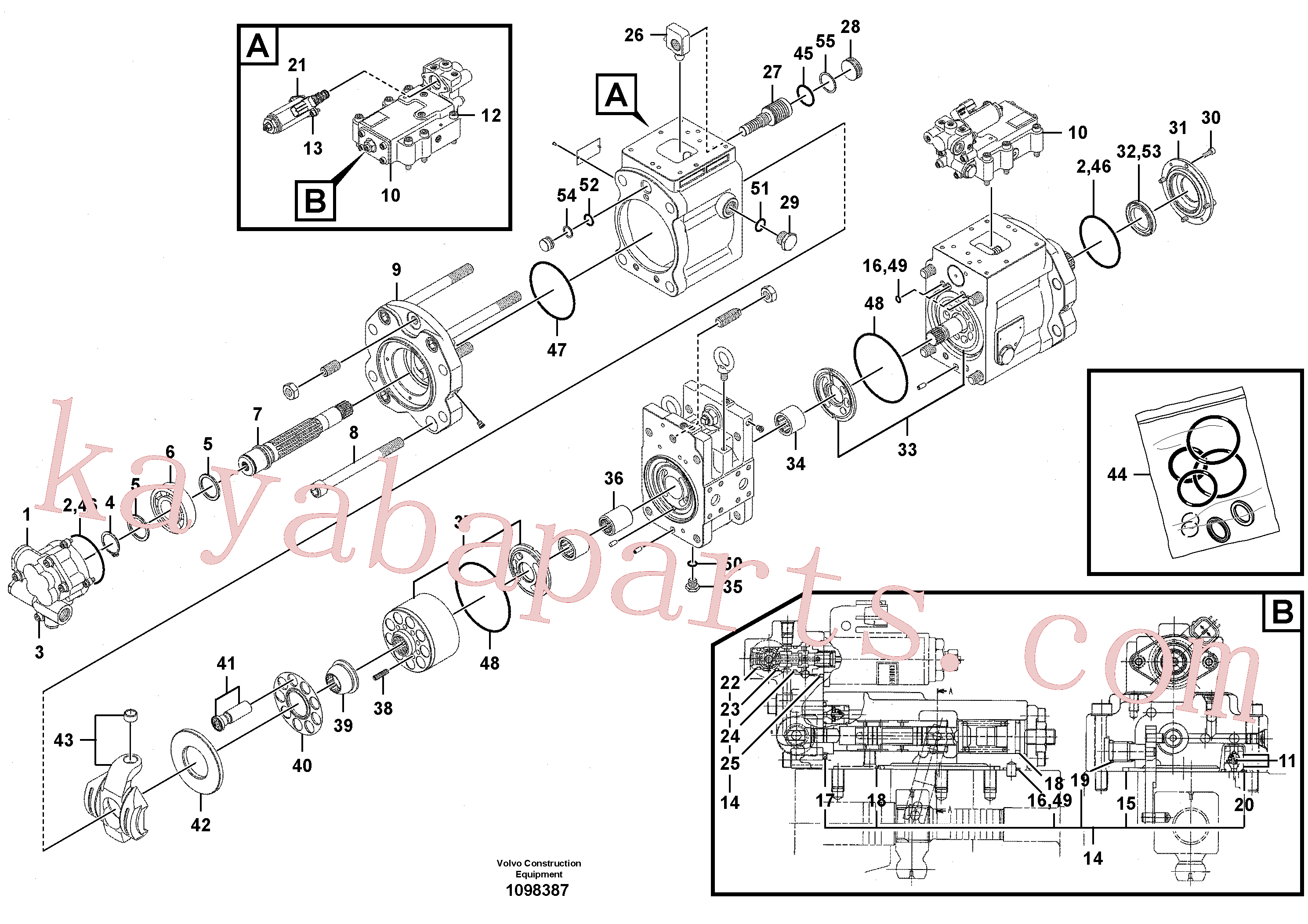 VOE14550190 for Volvo Pump installation(1098387 assembly)